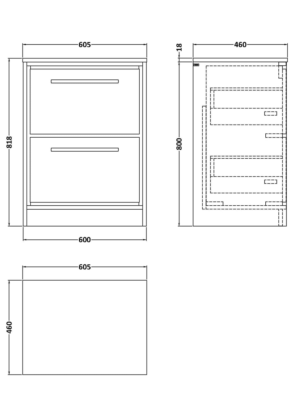 Modern bathroom storage cabinet with drawers, ideal for organising bathroom essentials, showcasing sleek design and durable materials for luxurious Bubly Bathrooms.