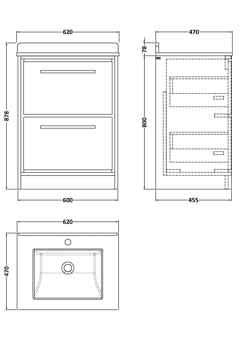 Sleek bathroom vanity with storage drawers, ideal for modern bathrooms, featuring durable materials and compact design for efficient space usage.