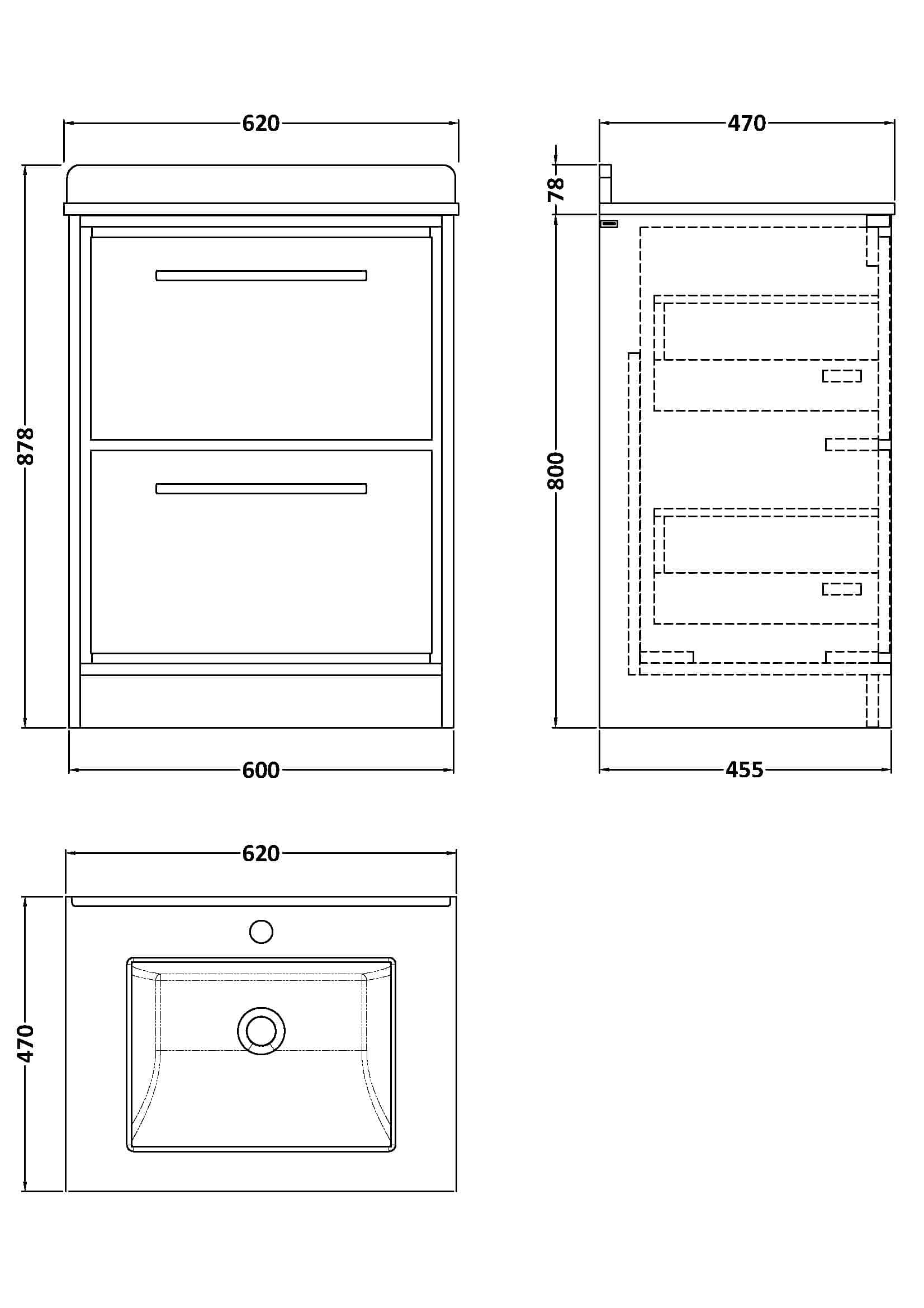 Sleek bathroom vanity with storage drawers, ideal for modern bathrooms, featuring durable materials and compact design for efficient space usage.