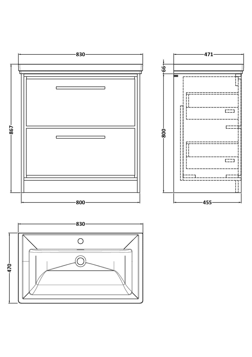 Aluminium bathroom vanity unit with two drawers and modern design, ideal for contemporary bathrooms, providing stylish storage solutions for toiletries and essentials.