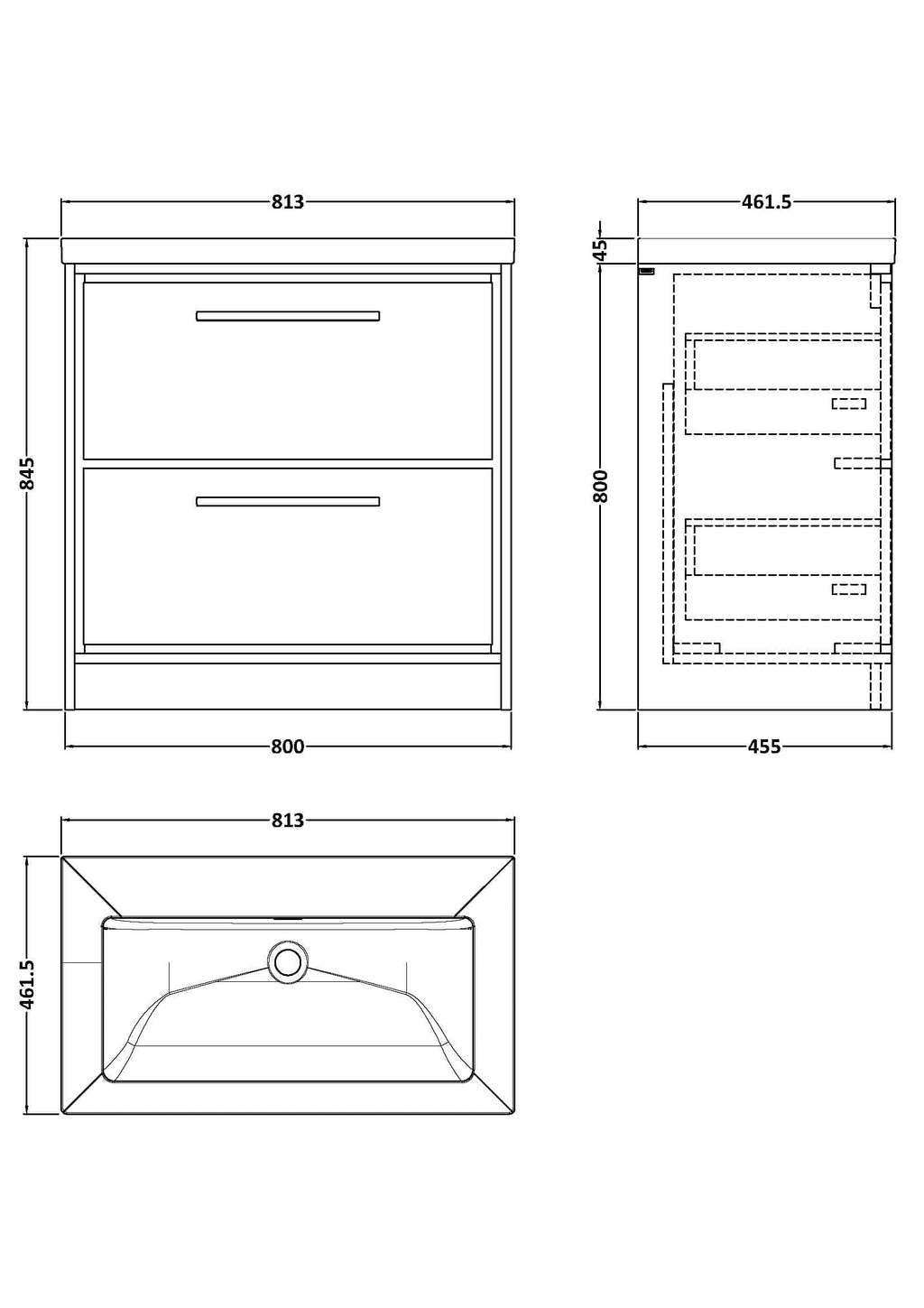 Sleek bathroom vanity cabinet with drawers, modern design, ideal for storage in contemporary bathrooms. Made from durable materials, perfect for creating a stylish and functional bathroom space.