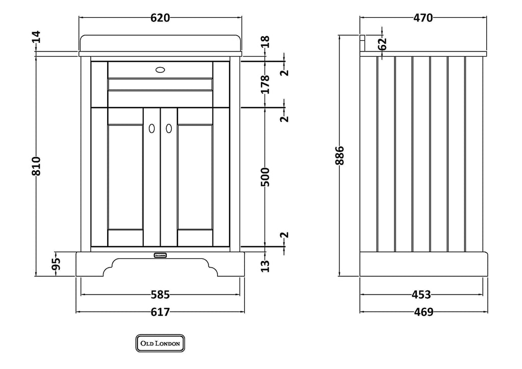 Stylish bathroom vanity unit with drawers and double doors, ideal for modern bathroom storage solutions. Designed for functionality and aesthetic appeal in contemporary bathroom designs.