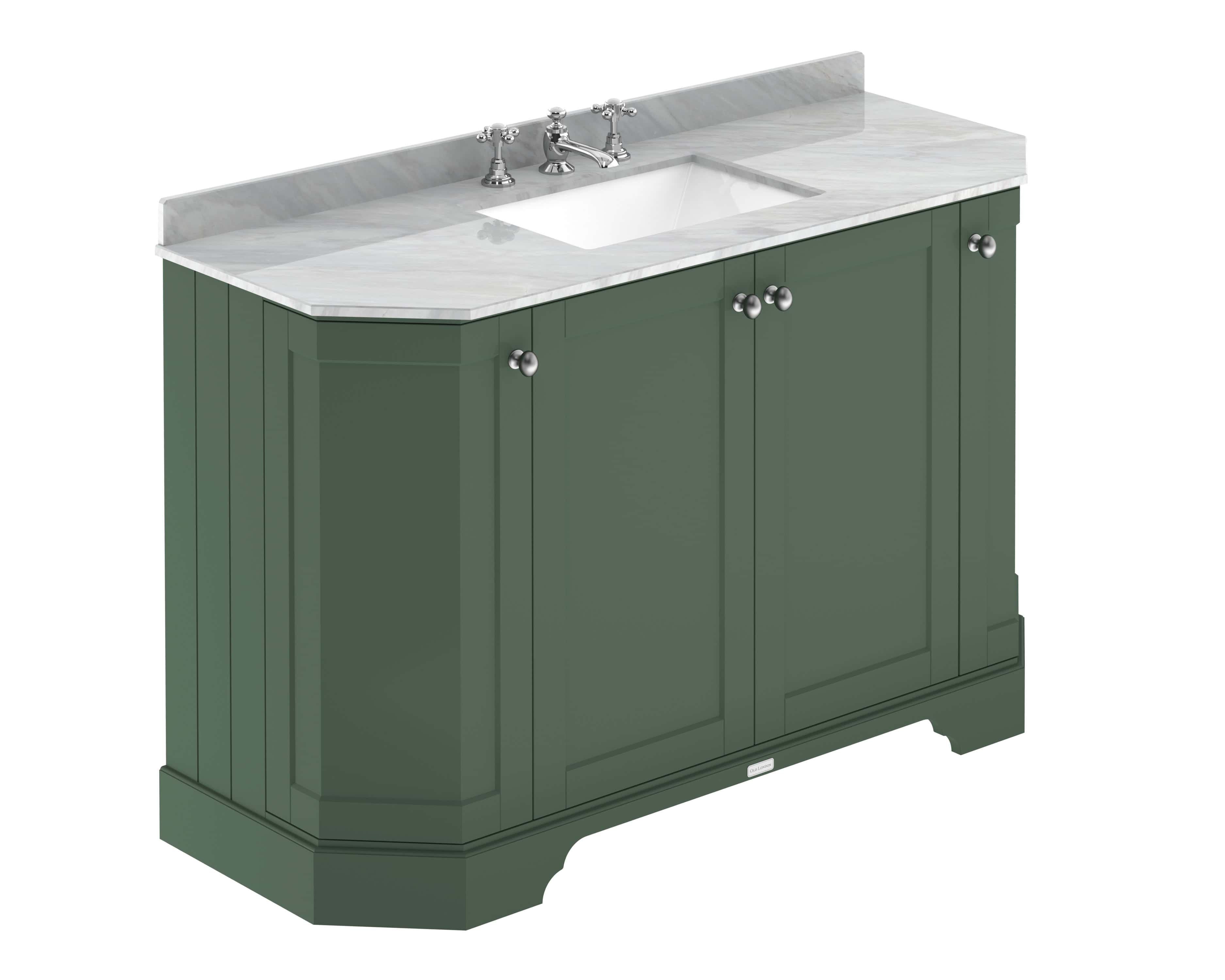 Polished bathroom vanity unit with marble countertop and white sink - perfect for modern bathroom design.