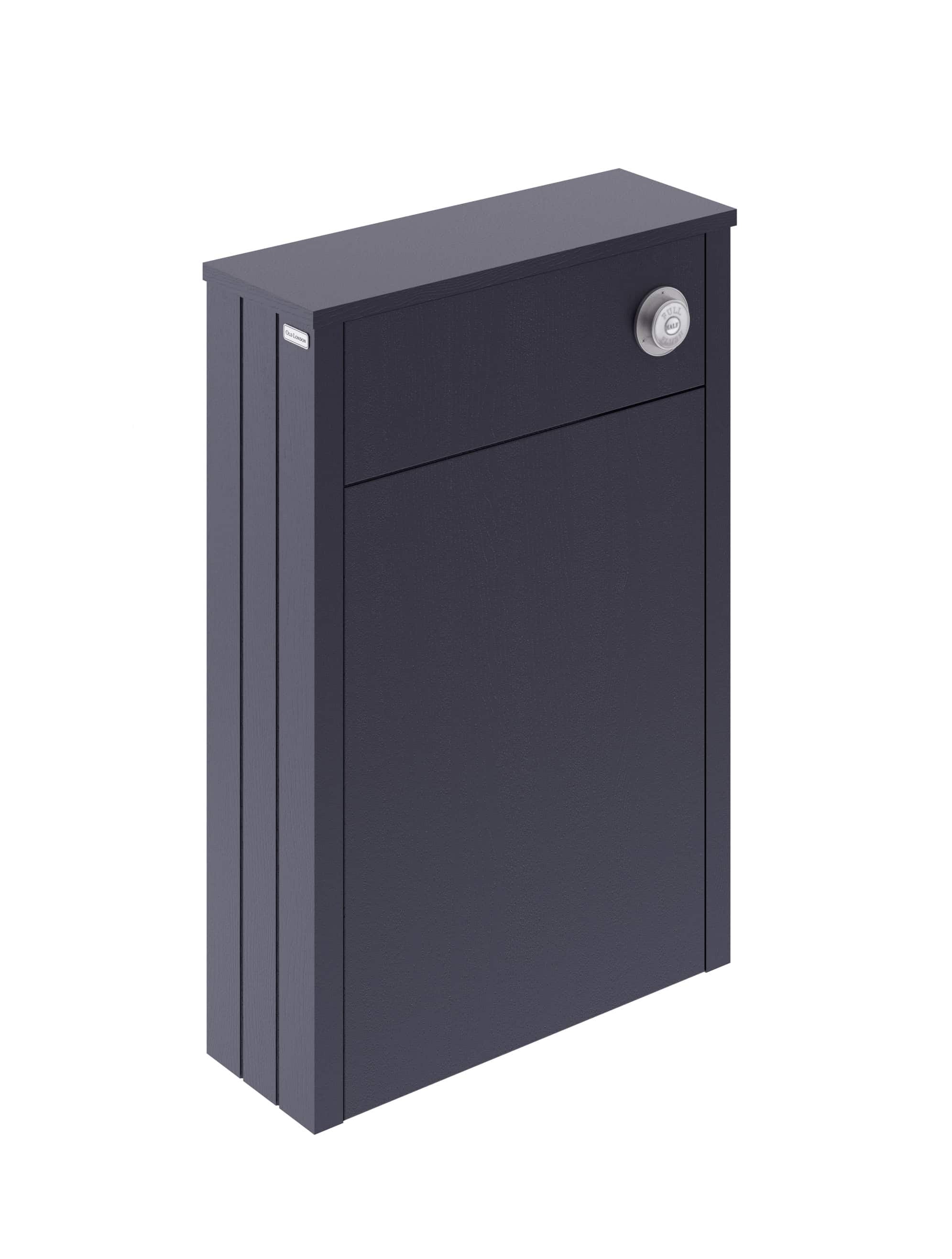 Modern black external bathroom wall cabinet with lockable door and sleek design for bathroom storage solutions.