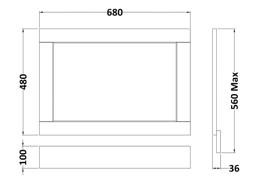 High-quality bathroom cabinet drawing with precise measurements for modern Bubly bathrooms, showcasing sleek storage solutions and stylish design elements.
