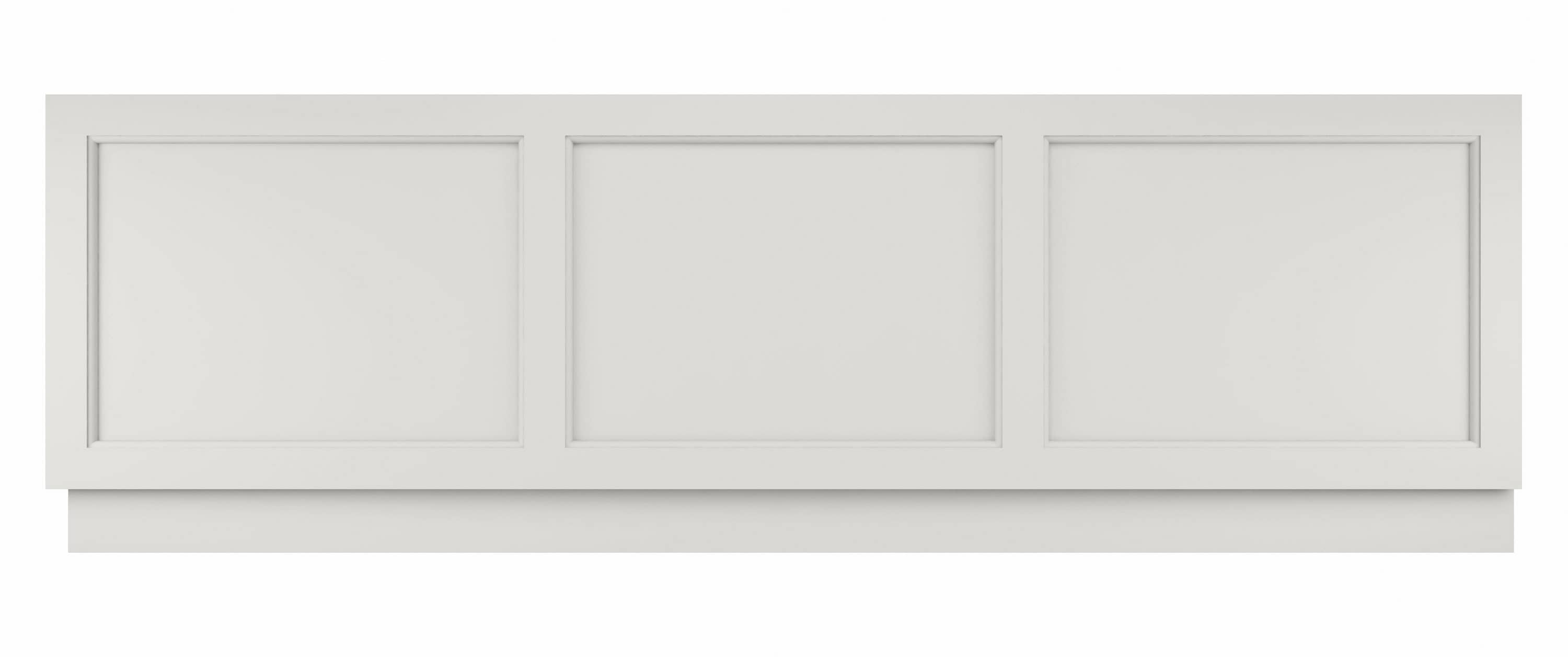 White bathroom cabinet with three-panel doors, modern storage solution for bathrooms, high-quality bathroom furniture from Bubly Bathrooms, sleek and durable design.