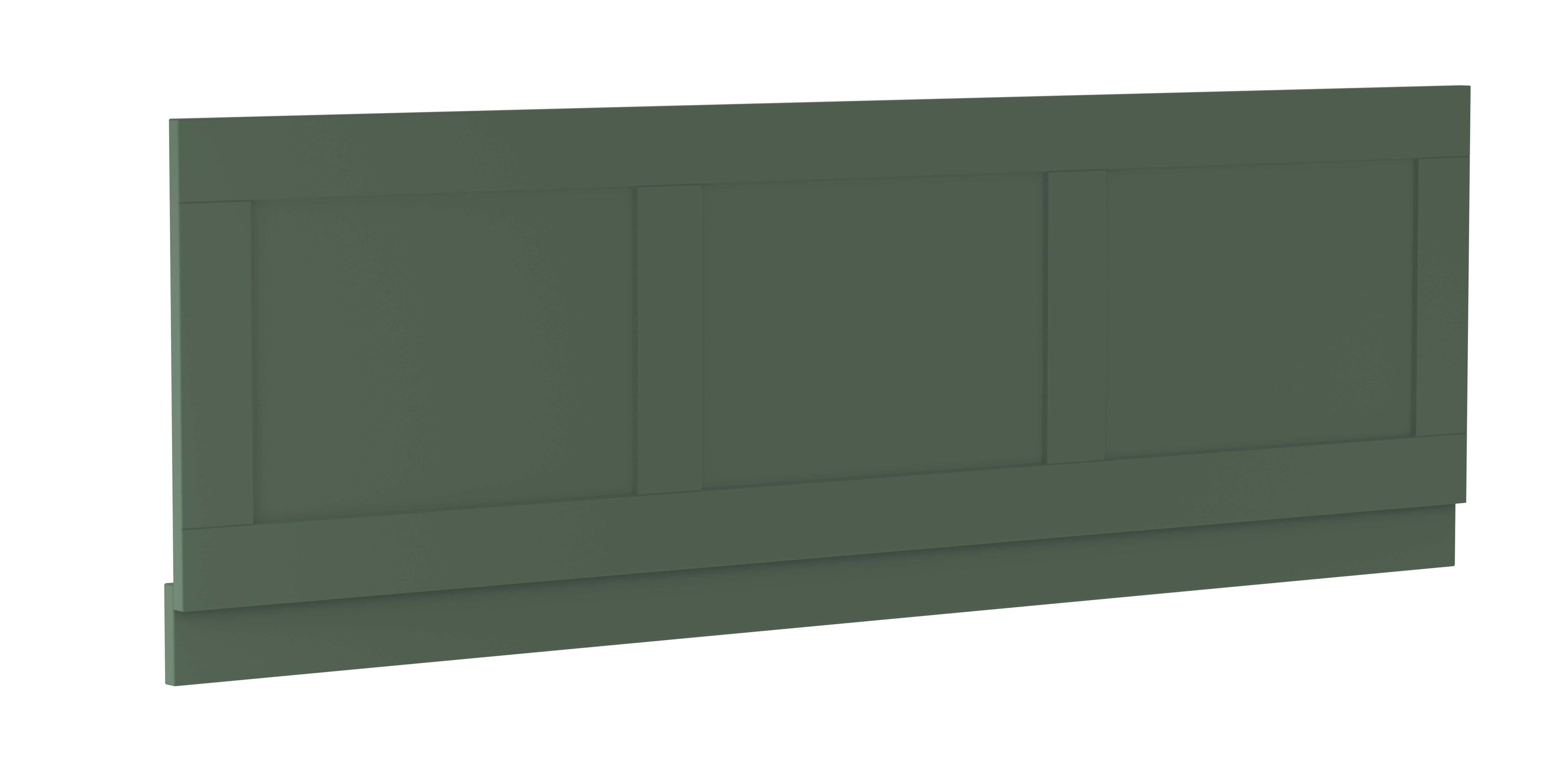 Modern green bathroom vanity cabinet with sleek handle-free doors, ideal for contemporary bathroom storage solutions. Perfect for creating a stylish and functional space.