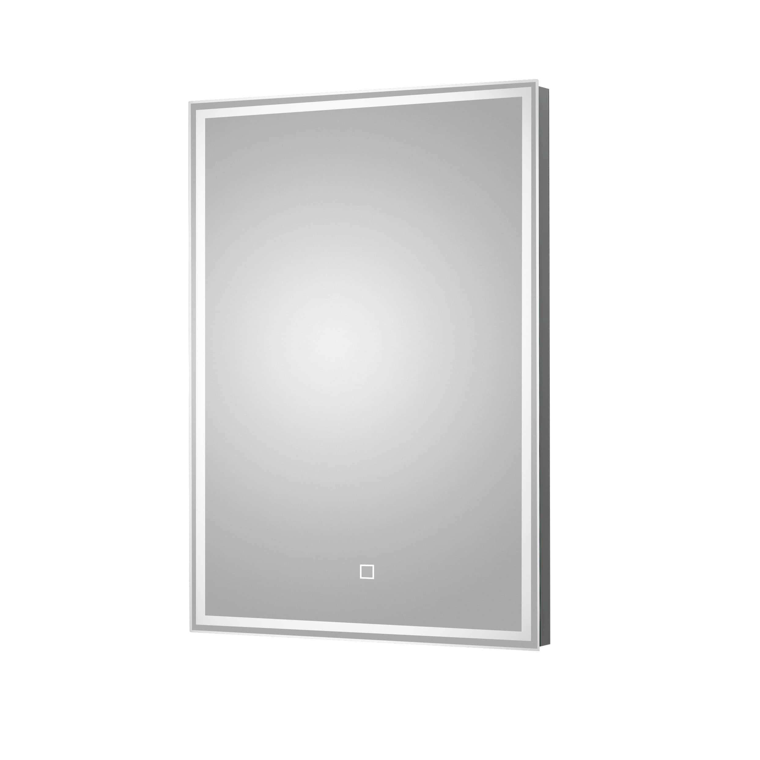Sleek modern bathroom mirror with LED lighting, ideal for contemporary bathroom decor. Features a minimalist design with touch sensor, perfect for enhancing bathroom aesthetics and functionality.