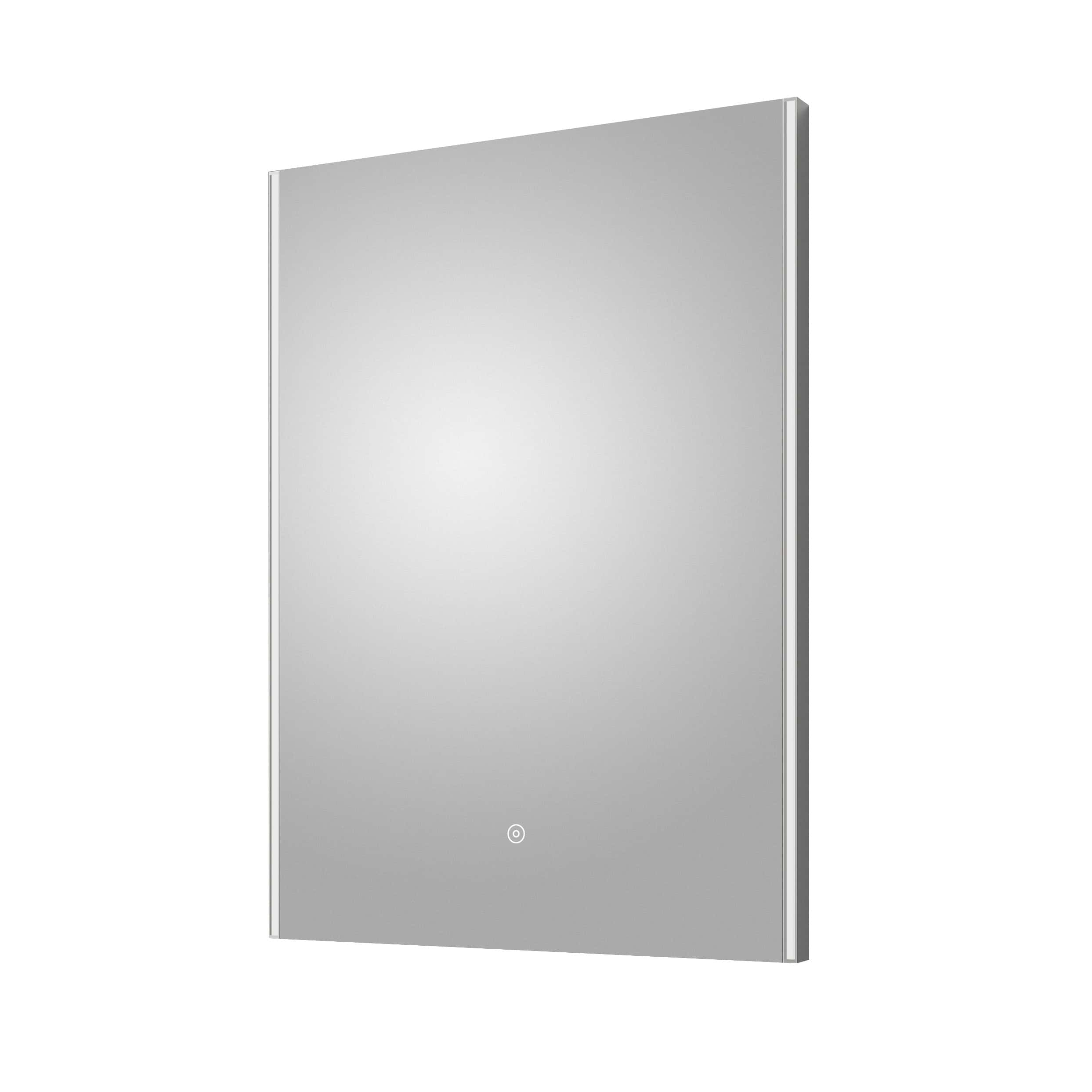 Shower mirror for bathroom, sleek modern design, mirror with touch switch, ideal for contemporary Bubly bathrooms, high-quality stainless steel finish.