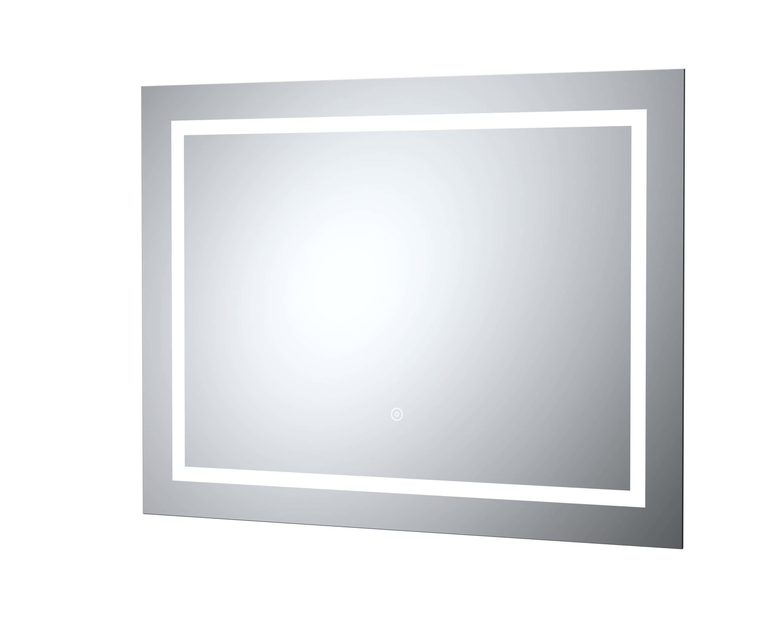 Lighted bathroom mirror with LED illumination by Bubly Bathrooms, ideal for modern and functional bathroom decor. Perfect for grooming, makeup, and daily routines with stylish, sleek design.
