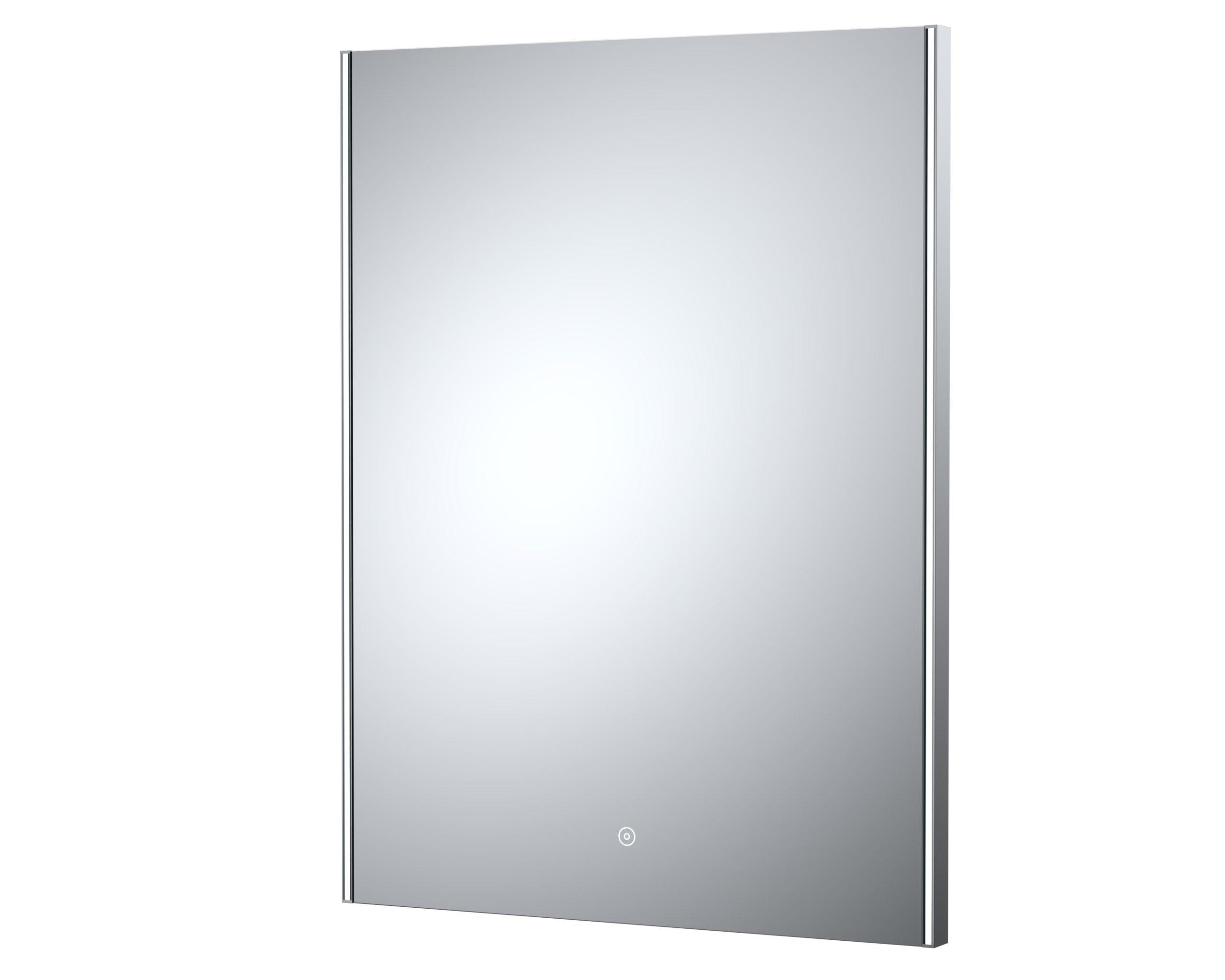 Shower mirror with LED lighting for modern bathrooms, ideal for shaving and grooming. Durable, sleek design enhances bathroom functionality and style. Perfect for contemporary bathroom decor.