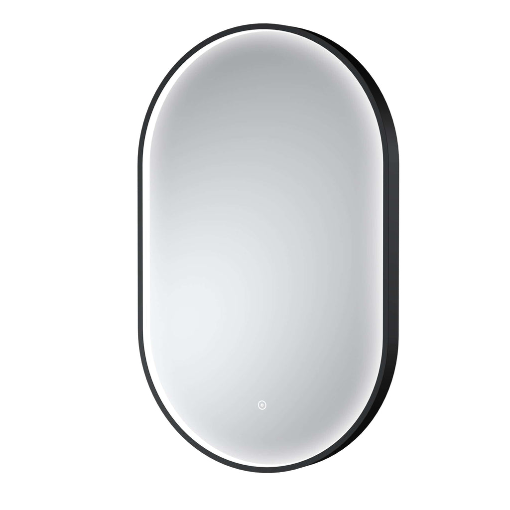 Bright oval bathroom mirror with LED lighting, modern design, perfect for contemporary Bubly bathrooms, adds elegance and functional illumination to your bathroom space.