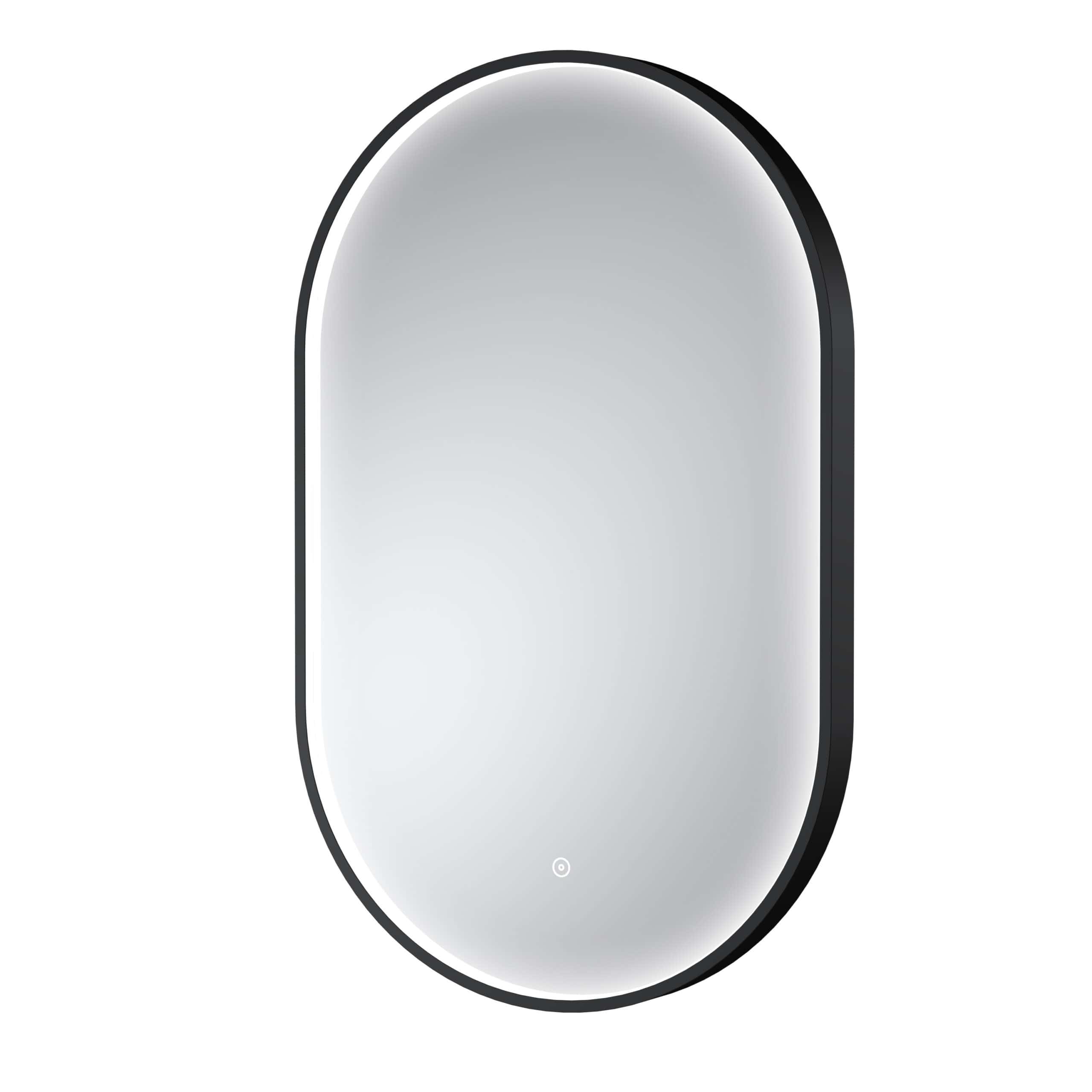 Bright oval bathroom mirror with LED lighting, modern design, perfect for contemporary Bubly bathrooms, adds elegance and functional illumination to your bathroom space.