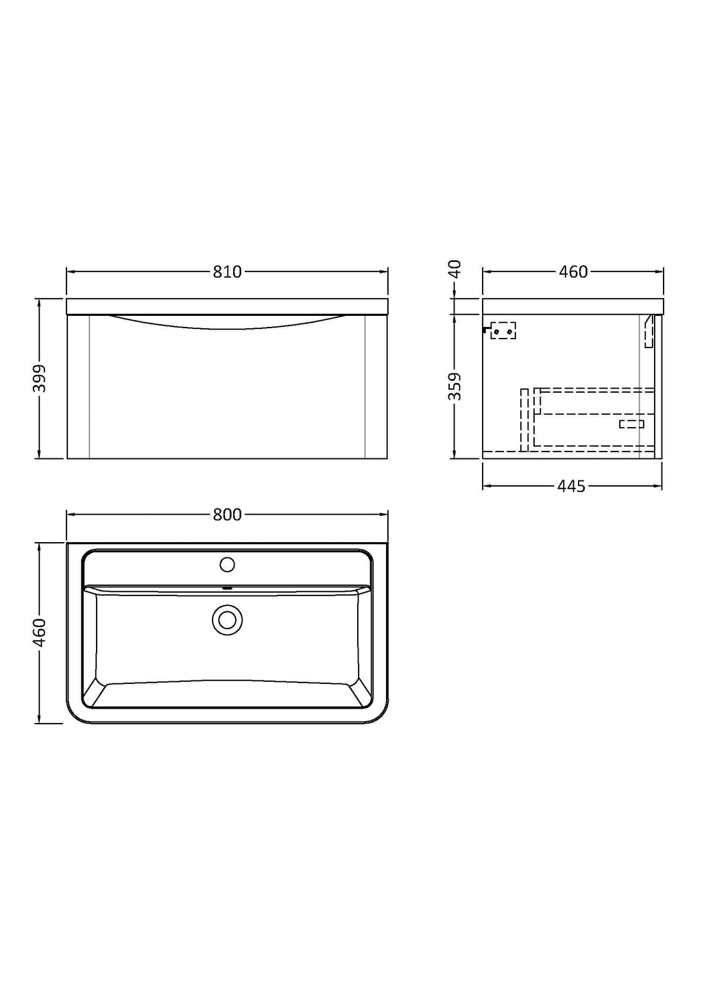 Modern bathroom vanity unit with sink, sleek design, and precise measurements for optimal space optimisation - ideal for contemporary Bubly bathrooms.