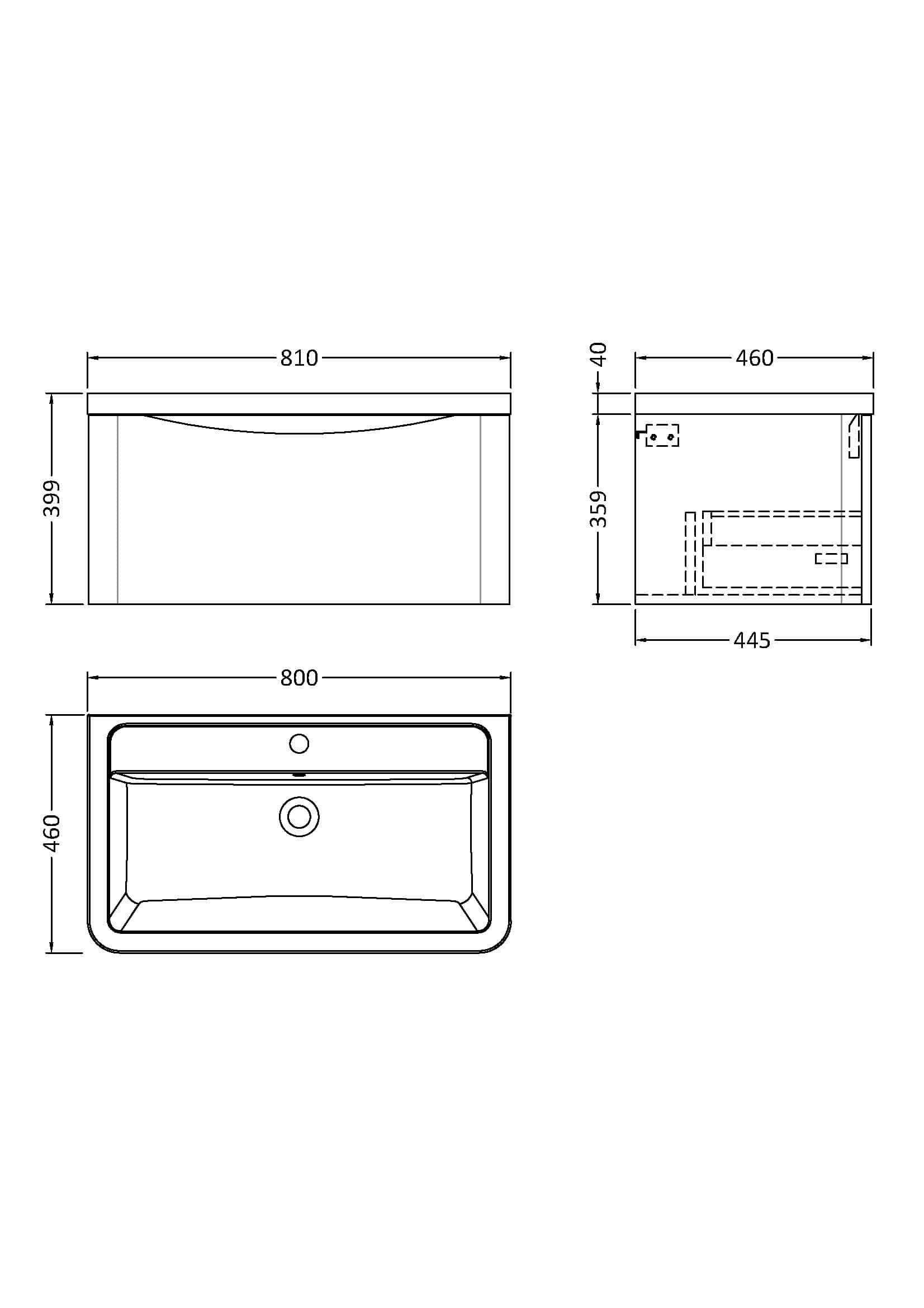 Modern bathroom vanity unit with sink, sleek design, and precise measurements for optimal space optimisation - ideal for contemporary Bubly bathrooms.