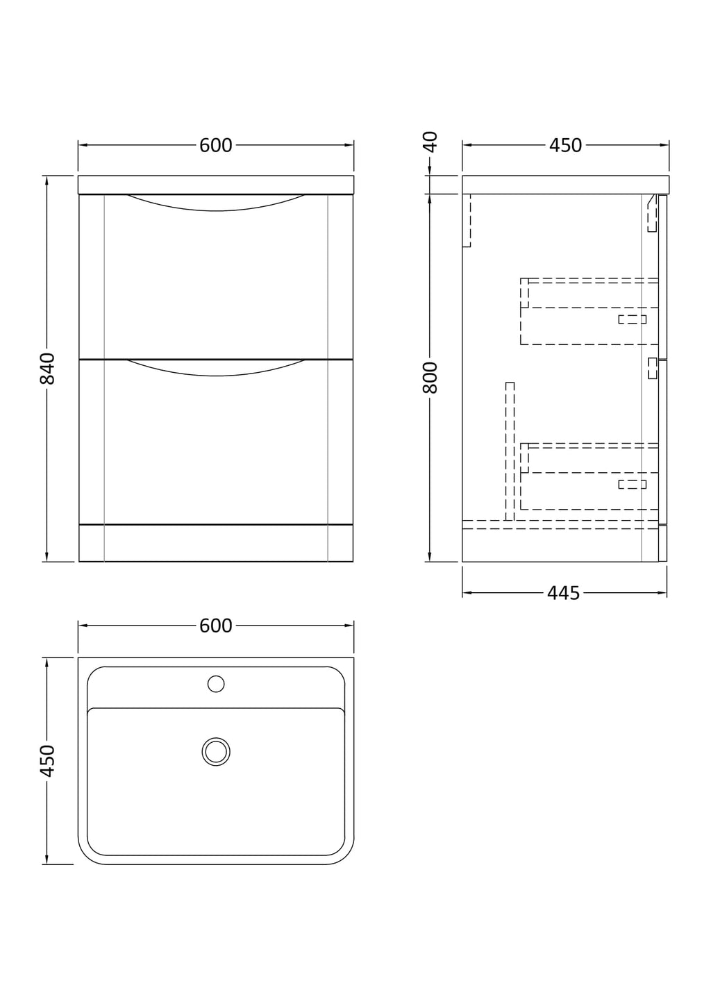 Elegant bathroom vanity with integrated double drawers, ideal for modern bathrooms, featuring sleek design and ample storage space. Perfect for stylish bathroom organisation.