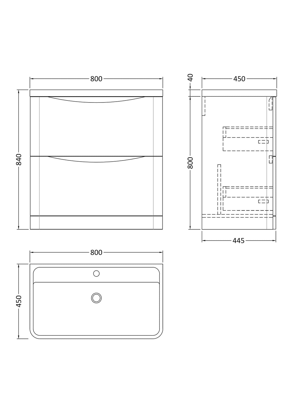 Modern bathroom vanity unit with integrated sink and storage, ideal for contemporary Bubly bathrooms, featuring sleek design and precise dimensions for optimal space efficiency.