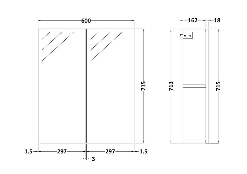 Modern bathroom mirror with storage cabinet for stylish bubly bathrooms.