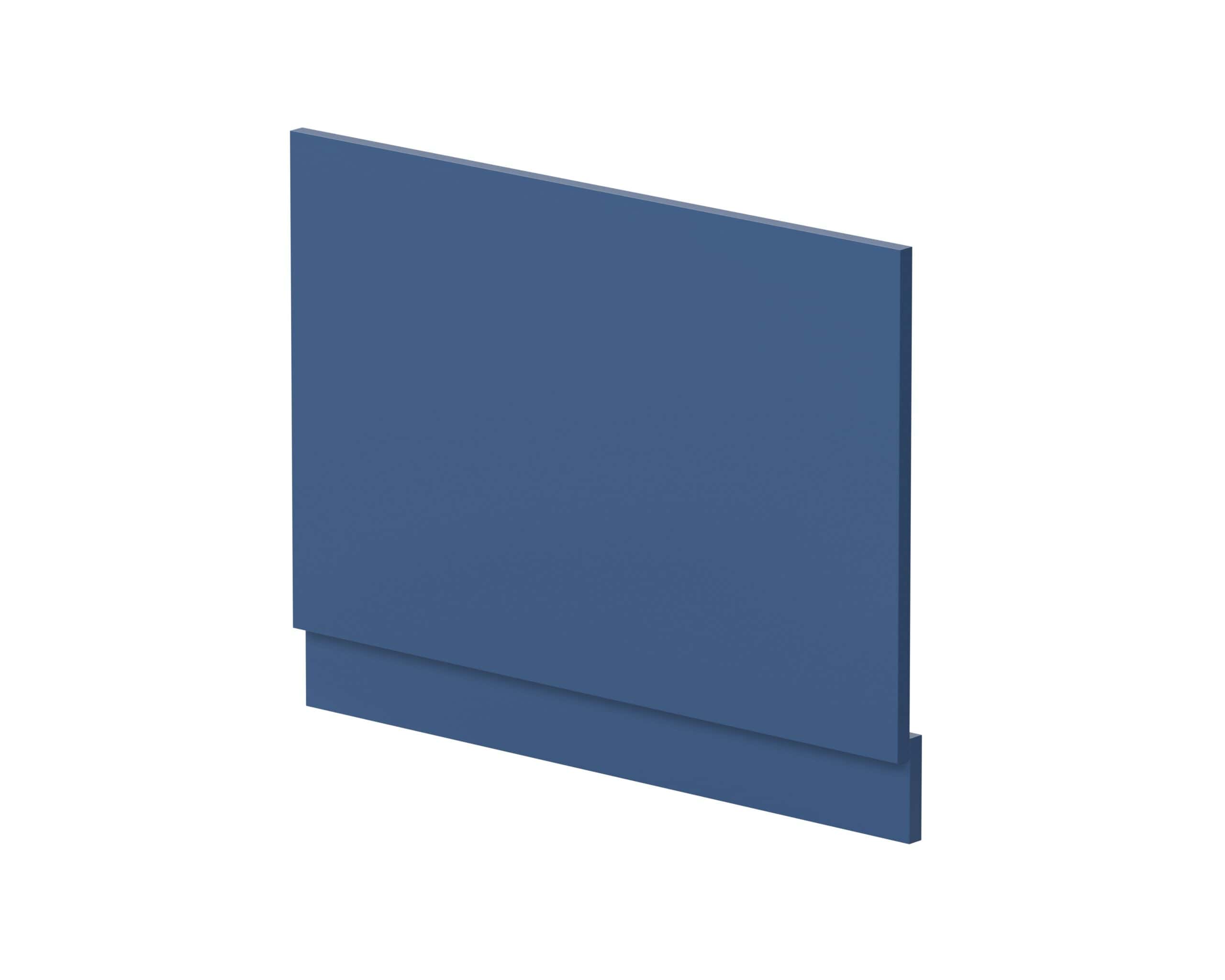 Blue bathroom furniture panel, modern minimalist bathroom design, stylish storage solution, durable and sleek.