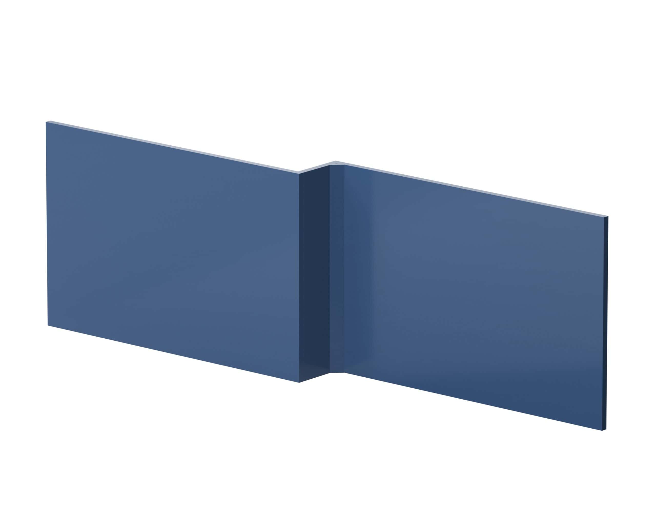 Blue corner bath panel for modern bathroom decor, durable and easy to install, perfect for upgrading your Bubly bathroom with stylish bath accessories.