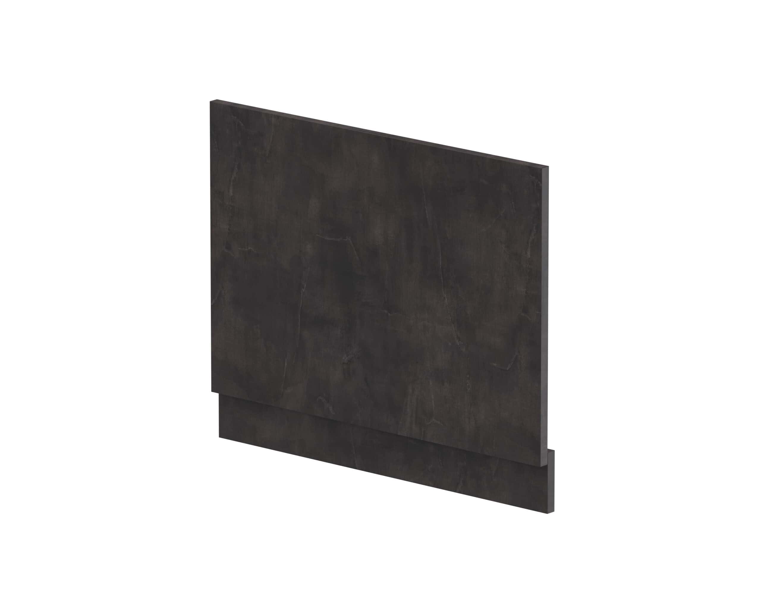 Sleek black marble bathroom vanity cabinet with modern flat-front design, perfect for contemporary Bubly Bathrooms installations.