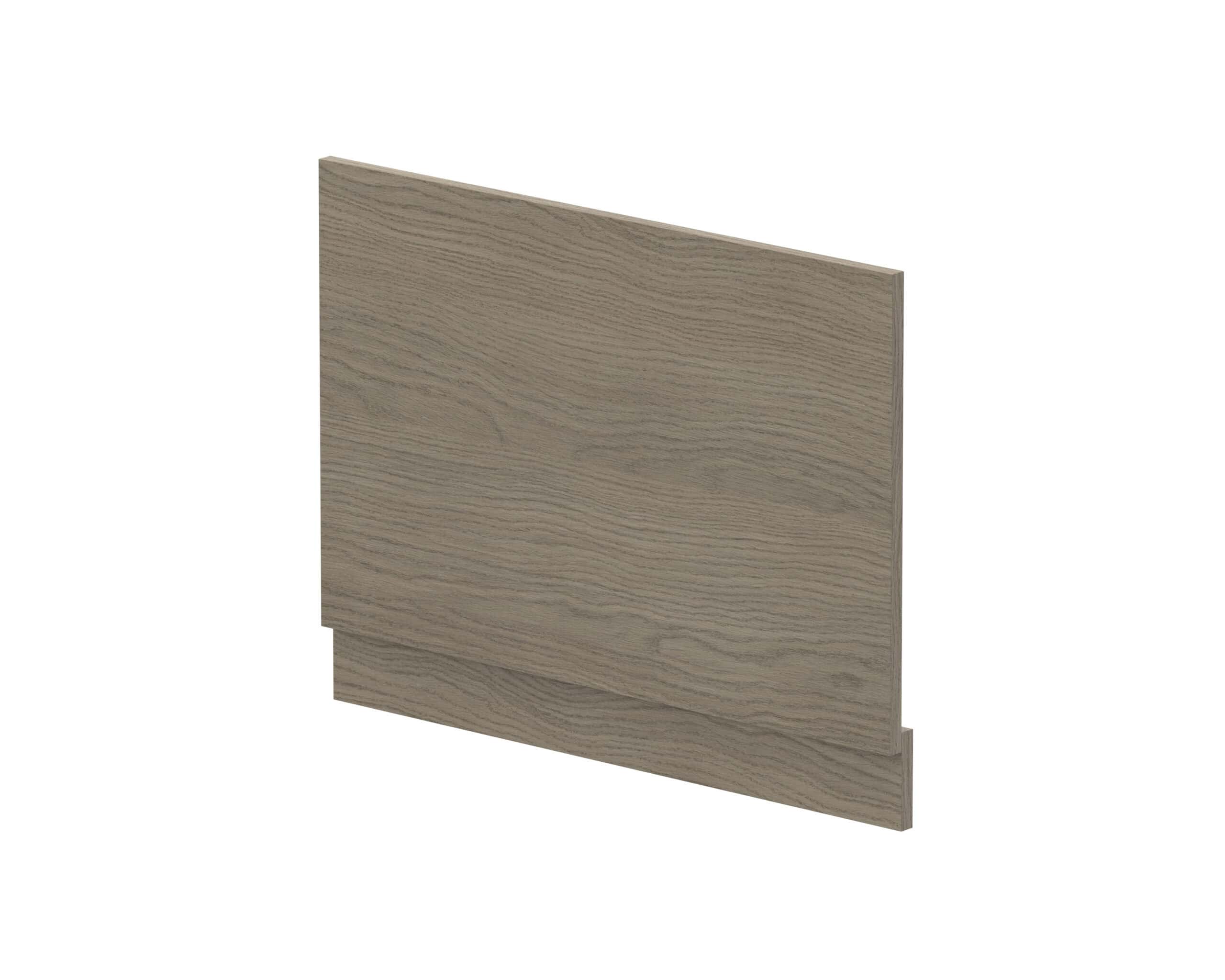 Natural oak-effect bathroom cabinet door, modern storage solution for stylish Bubly bathrooms, durable MDF with a woodgrain finish, complements contemporary bathroom decor.