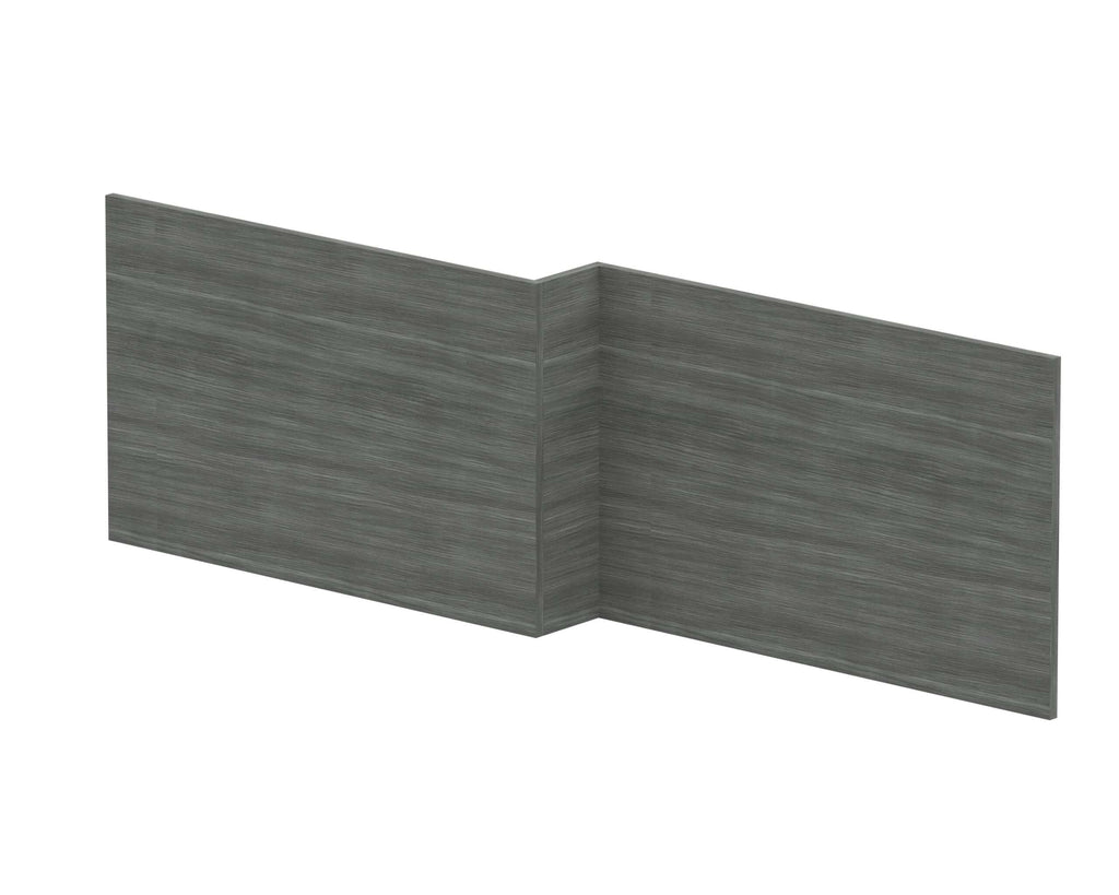 Sleek grey wooden bathroom panel for modern bathroom decor and easy installation at Bubly Bathrooms. Perfect for enhancing bathroom aesthetics and waterproofing.