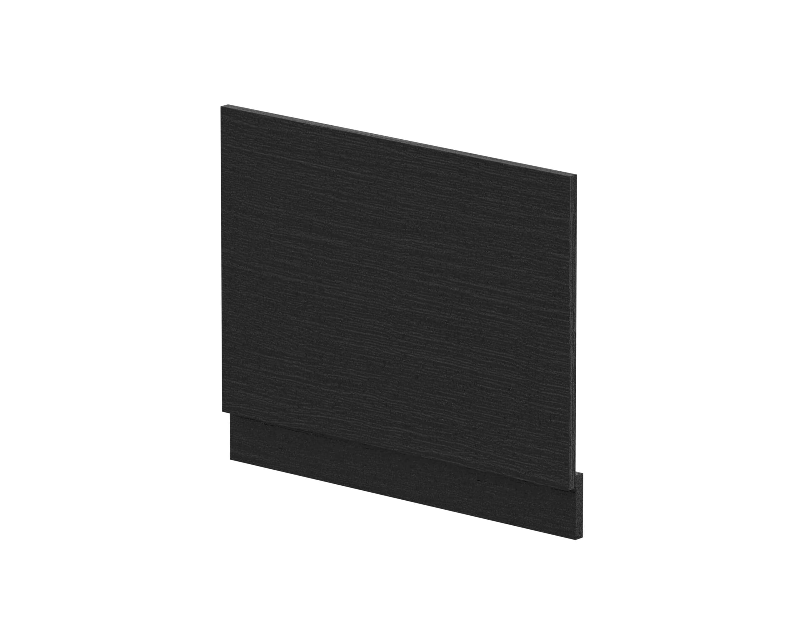Modern black bath panel for bathroom renovation, premium quality, sleek design, easy to install, ideal for concealing underbathtubs and enhancing bathroom aesthetics.