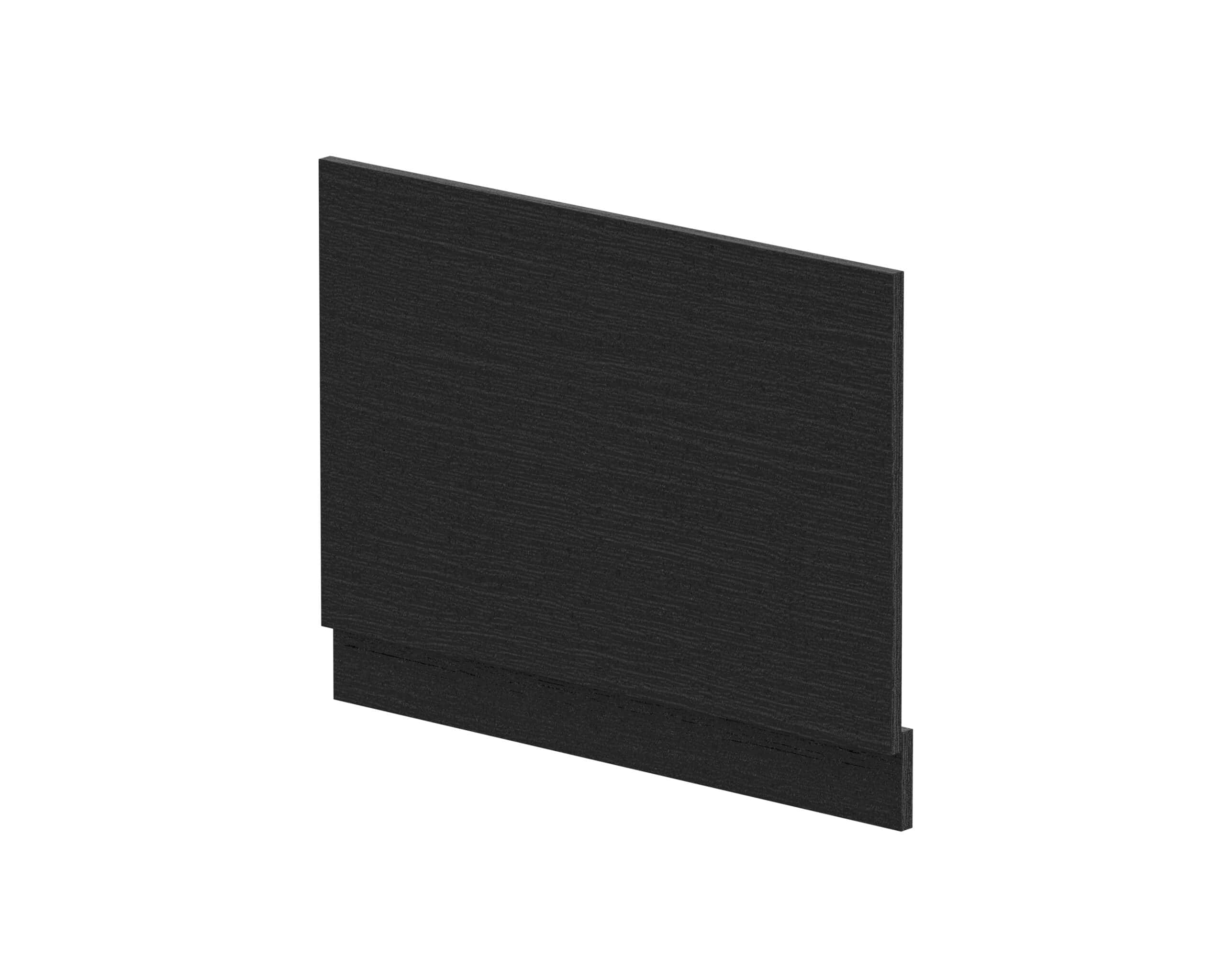 Black bathroom drawer front with modern woodgrain finish, ideal for contemporary bathroom renovations and design.
