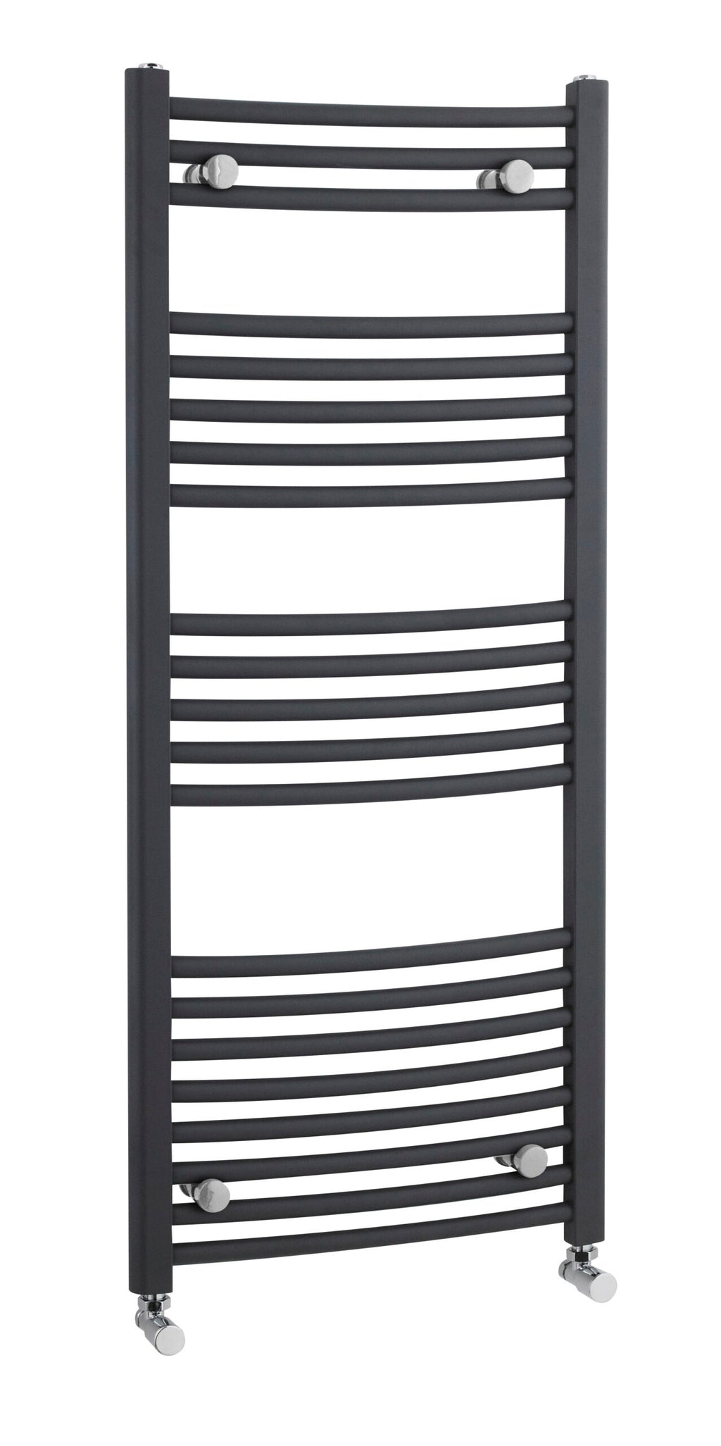 Heated towel rail radiator, black modern bathroom heating fixture, stylish towel warmer for bathroom, Architonic design, Bubly Bathrooms UK.