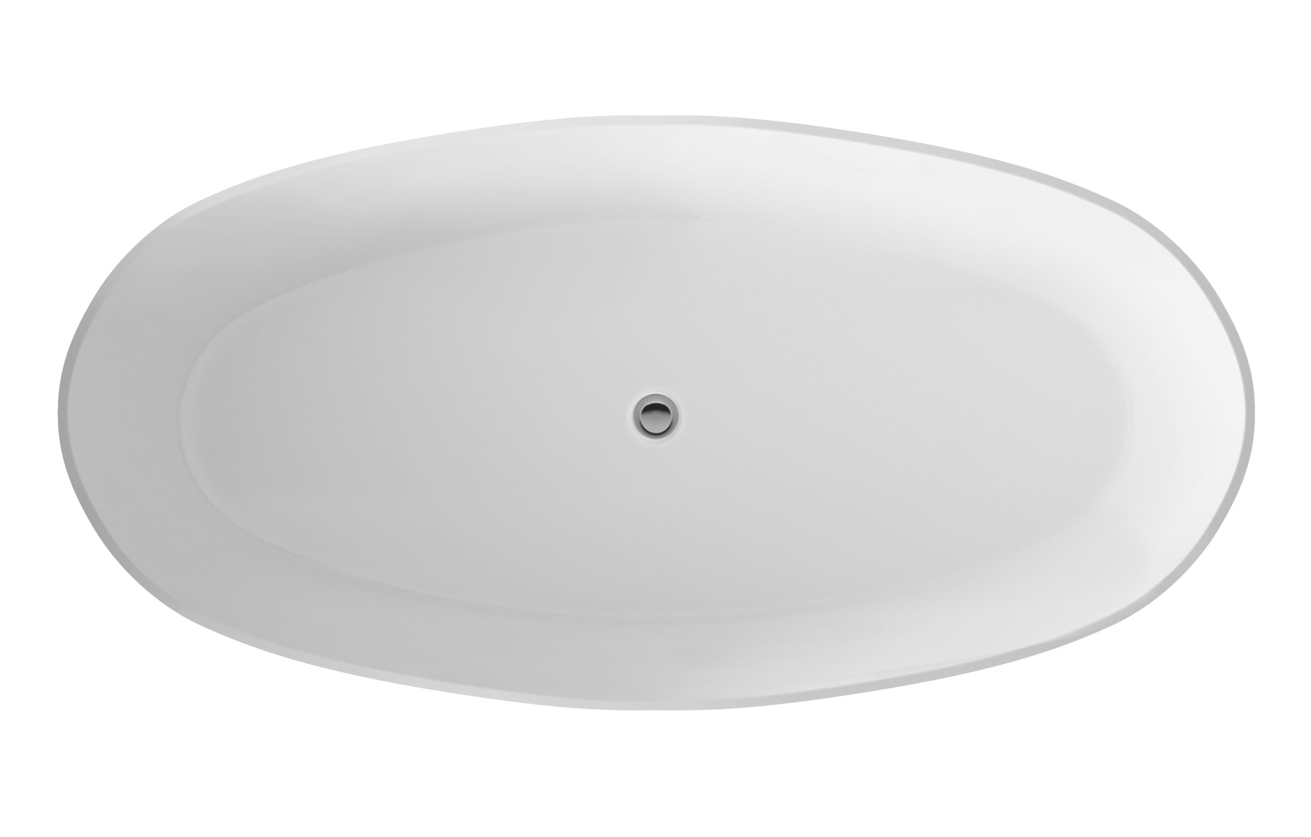 Sleek white oval bathroom sink with smooth curves, ideal for modern bathroom designs and ensuring efficient water drainage. Perfect for contemporary bathroom renovations.