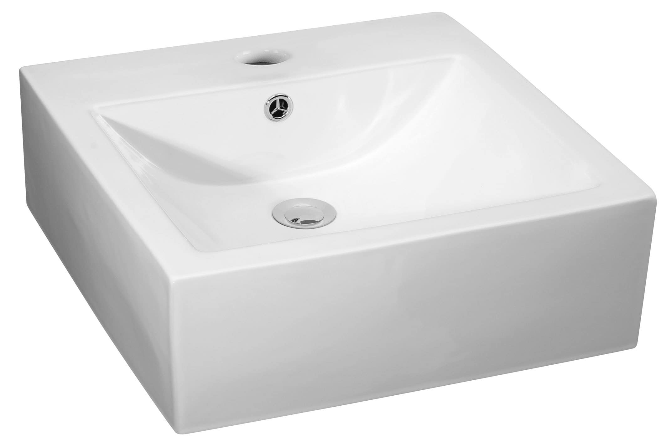 Sleek white bathroom washbasin with modern design, ideal for contemporary bathrooms and ensuite setups. Featuring a spacious ceramic surface, easy-to-clean finish, and a centrally-positioned drain and overflow hole.