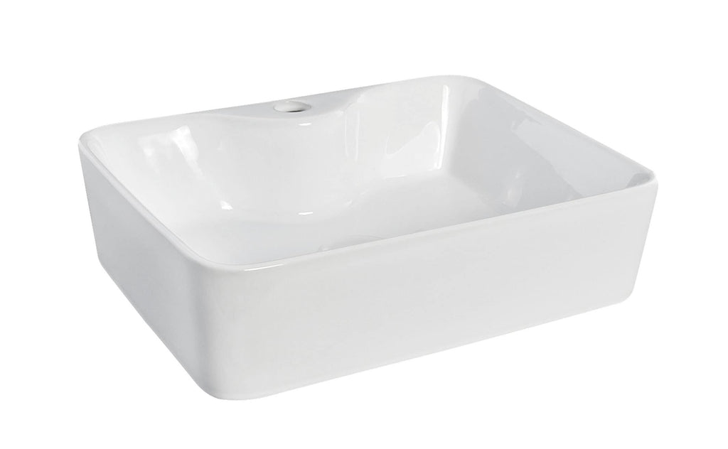 Contemporary white ceramic bathroom sink with clean lines and modern design, ideal for stylish bathrooms and en-suites. Perfect for washbasins, featuring a built-in overflow and smooth finish.