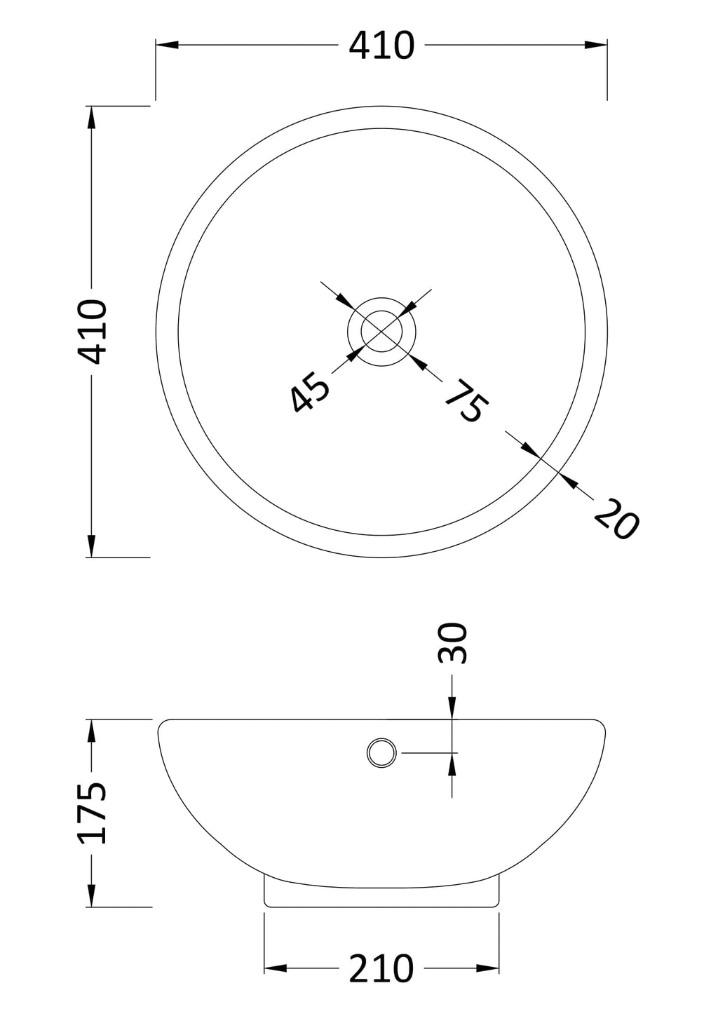 Shower tray technical drawing with precise measurements for bathroom renovation and tiling projects.