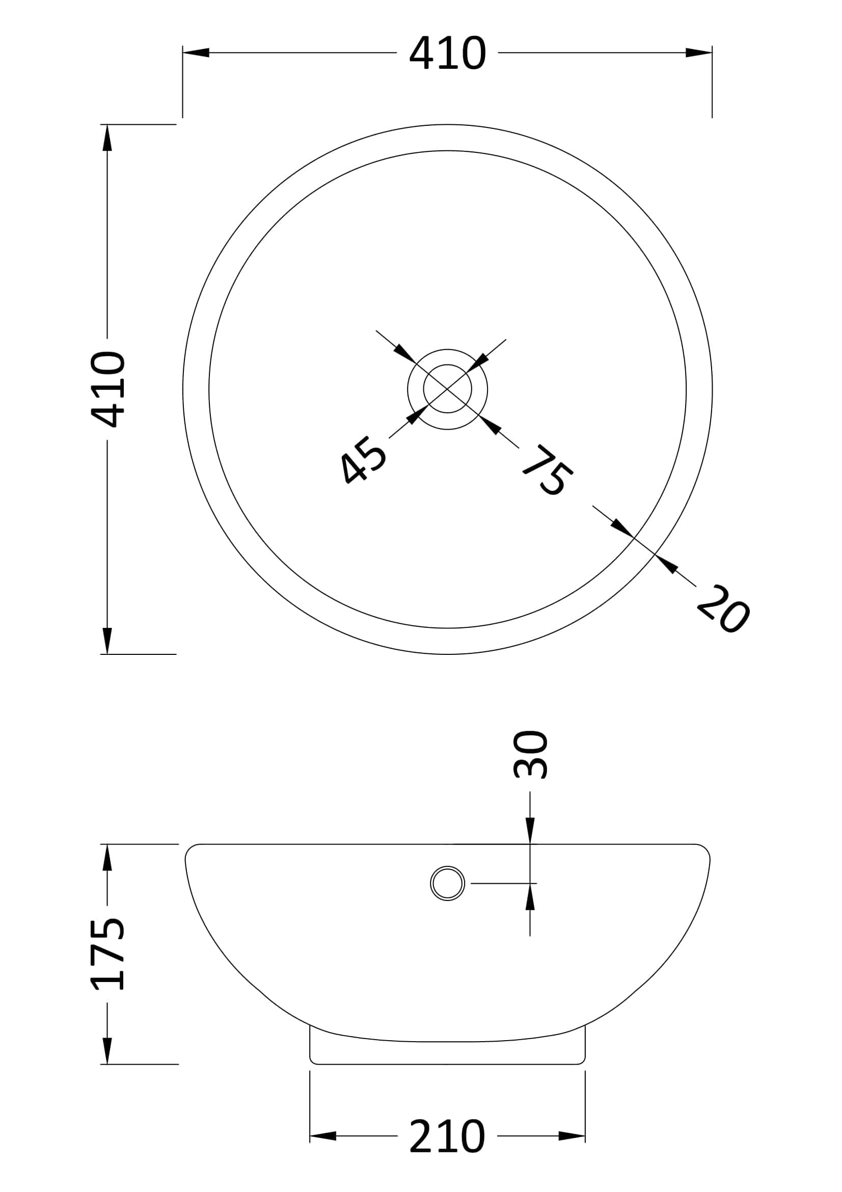 Shower tray technical drawing with precise measurements for bathroom renovation and tiling projects.