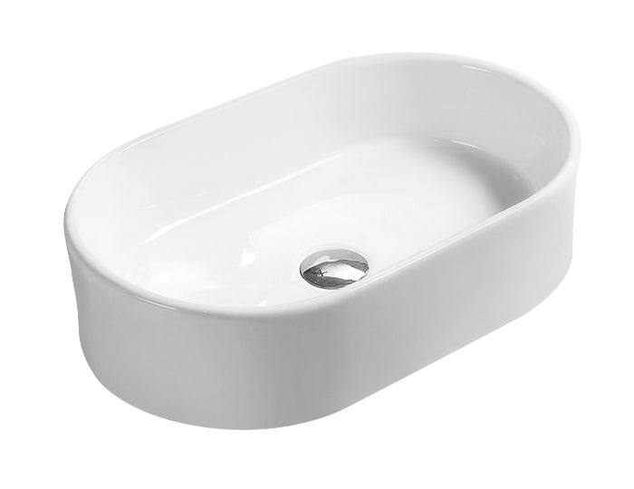 Sleek white oval bathroom sink for modern Bubly Bathrooms bathroom designs. Perfect for contemporary bathrooms, combining style and functionality.