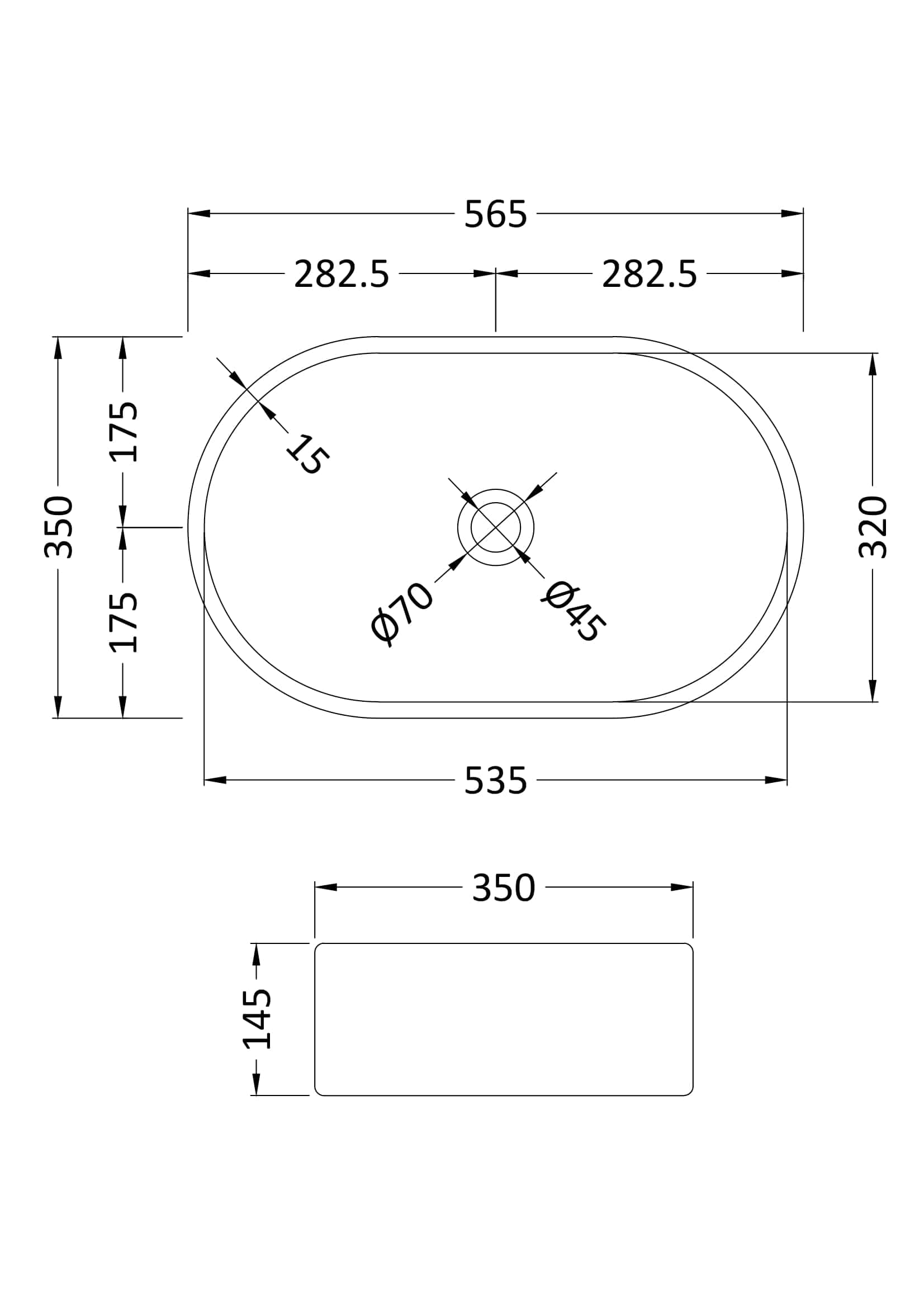 High-quality soba kitchen and bathroom sink, ideal for modern bathroom designs, featuring detailed measurements for easy installation. Perfect for contemporary bathroom renovation projects.