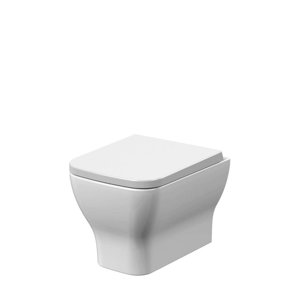 Sleek modern white toilet with a minimalist design, ideal for contemporary bathrooms, enhanced comfort and durability, perfect for stylish bathroom renovations or upgrades.