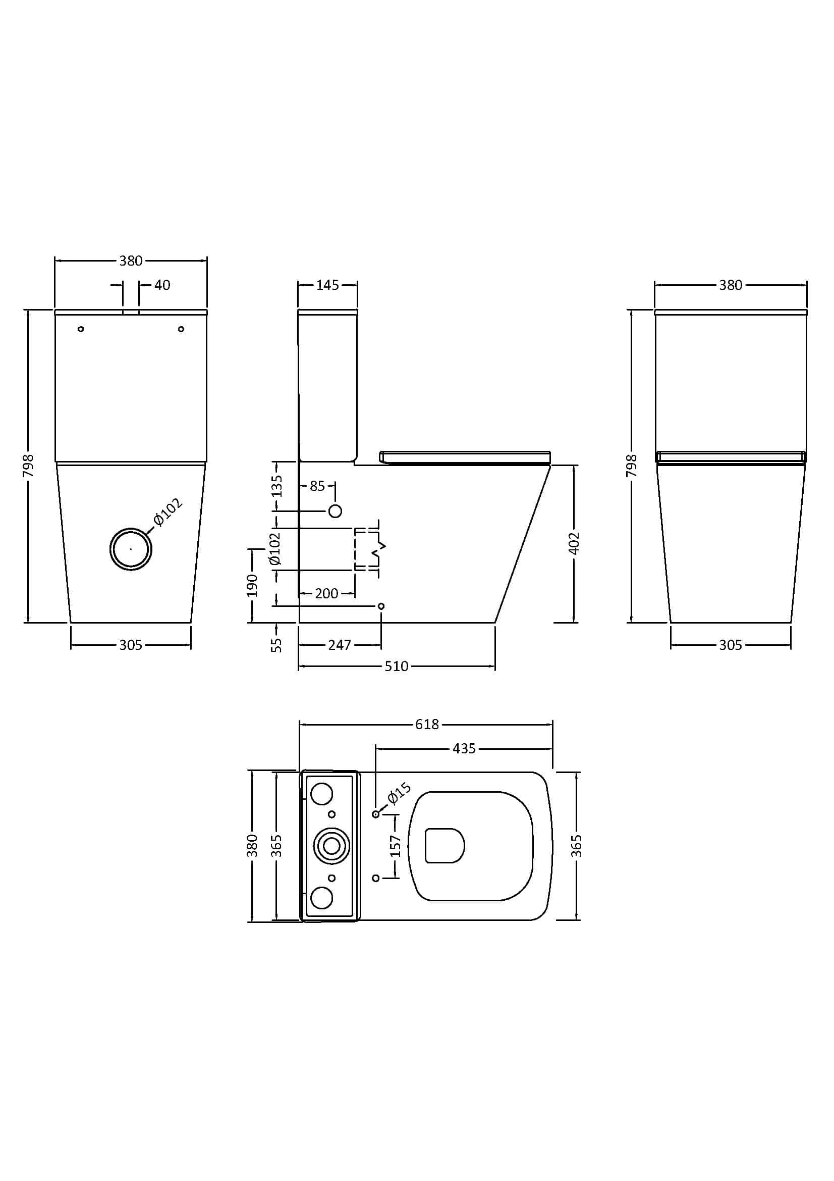 Extremely modern and innovative Bubly bathroom design with detailed technical schematics showcasing dimensions and installation specifications. Perfect for contemporary bathroom renovations.