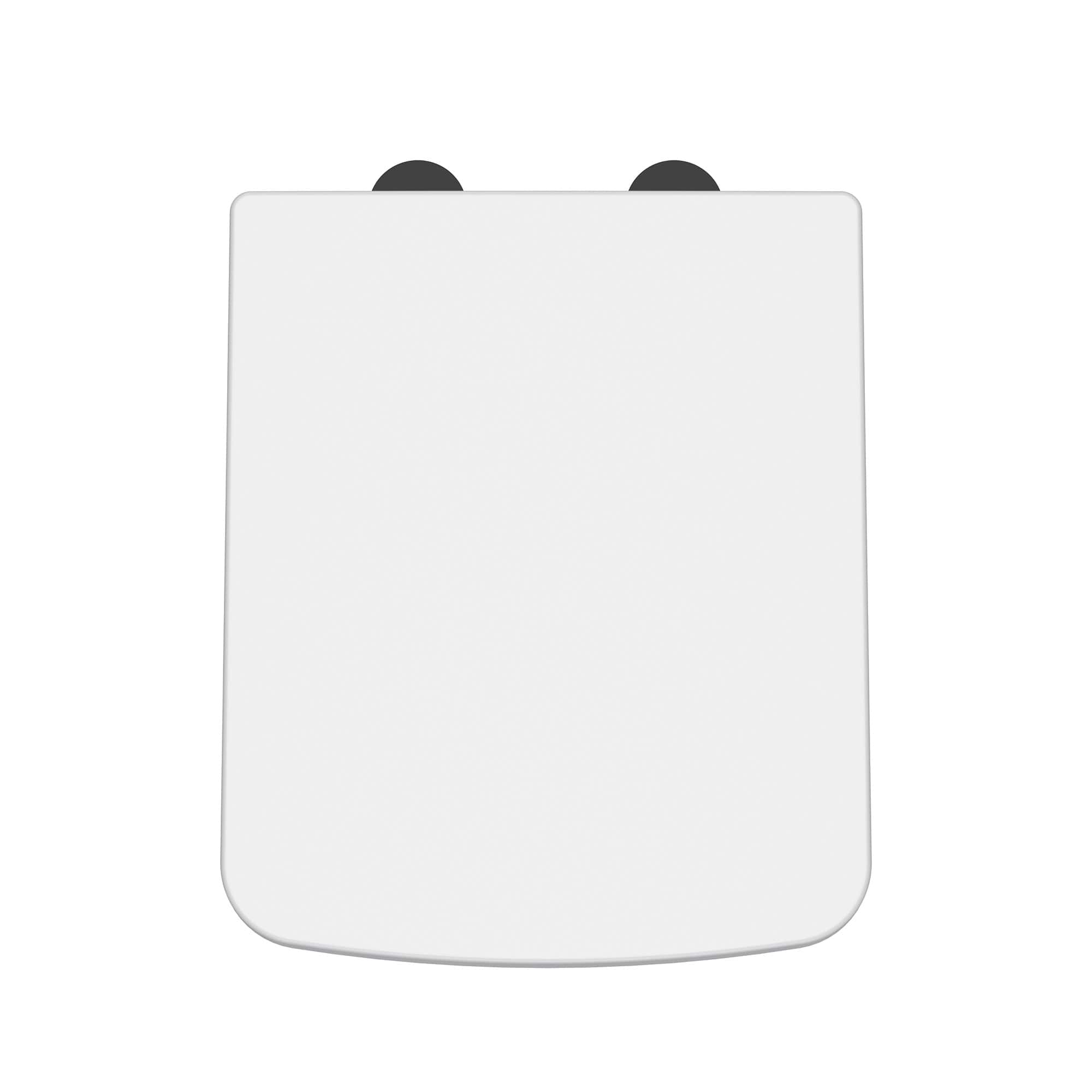 Sleek white toilet seat with soft-close lid, modern bathroom design, close-up shot, emphasizing clean lines and durable materials for a stylish and functional bathroom upgrade.