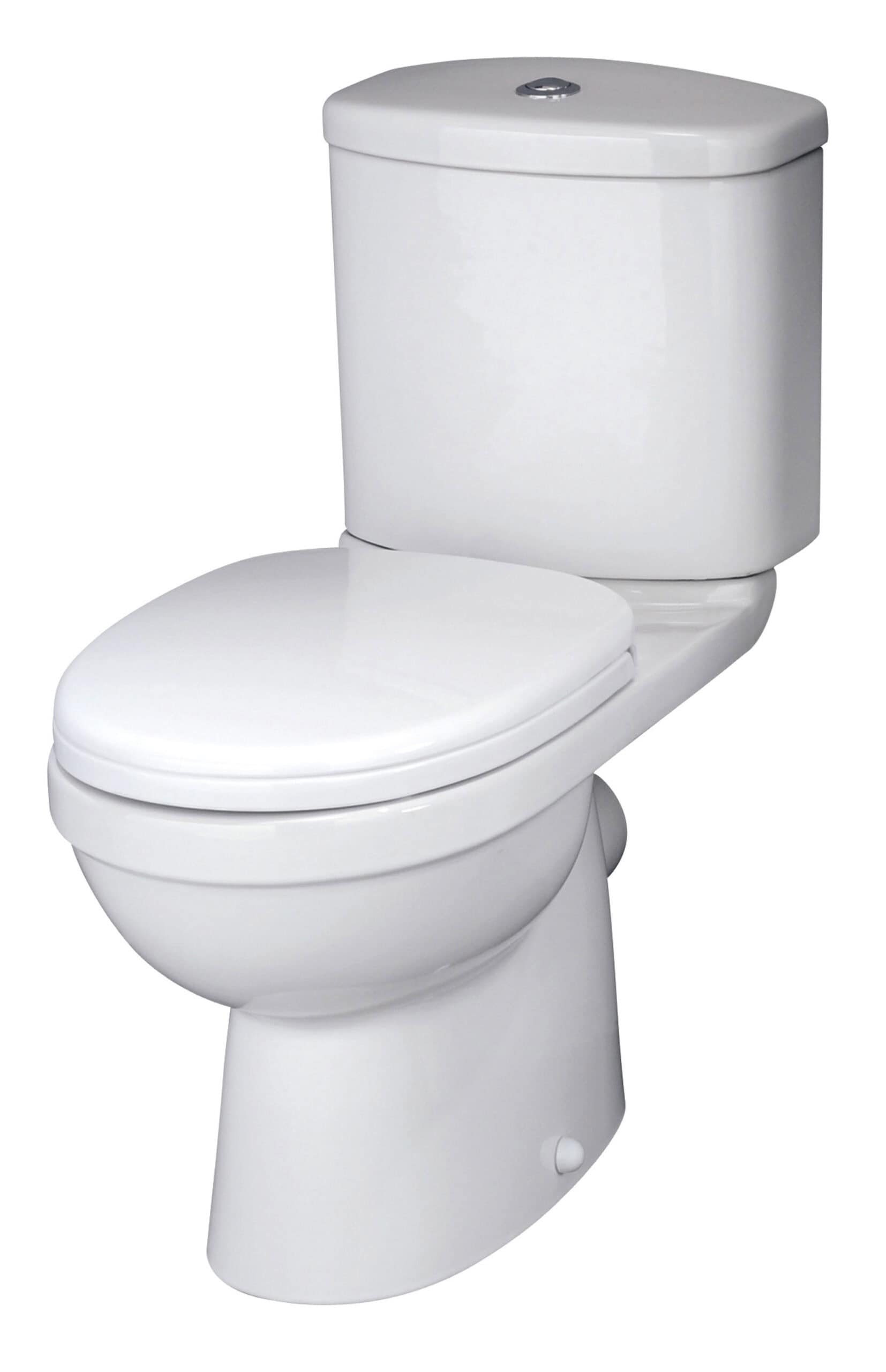 Modern white ceramic toilet with dual flush system, ideal for contemporary bathroom bathrooms. Eco-friendly and space-saving design from Bubly Bathrooms.