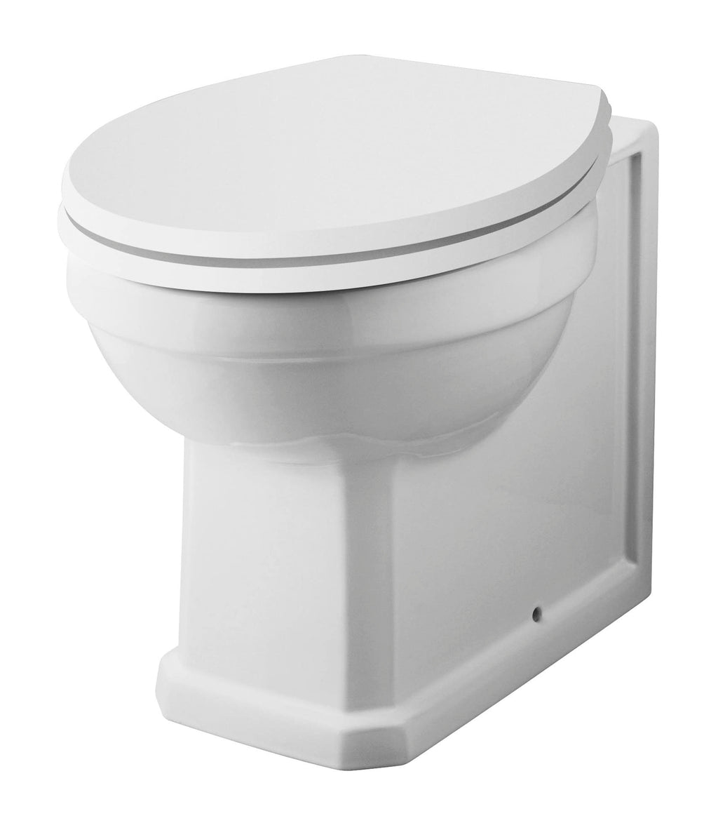 Elegant white close-coupled toilet with soft-close seat, ideal for modern bathroom interiors. Designed for comfort and hygiene, perfect for home renovation or bathroom upgrades.