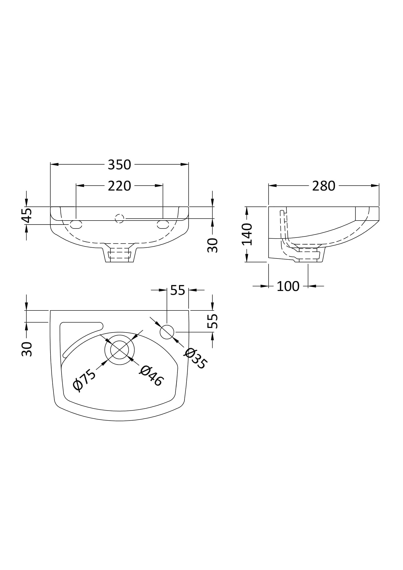 High-quality technical drawing of Bubly Bathrooms, showcasing detailed dimensions and specifications for bathroom fittings and fixtures for precise installation and design.
