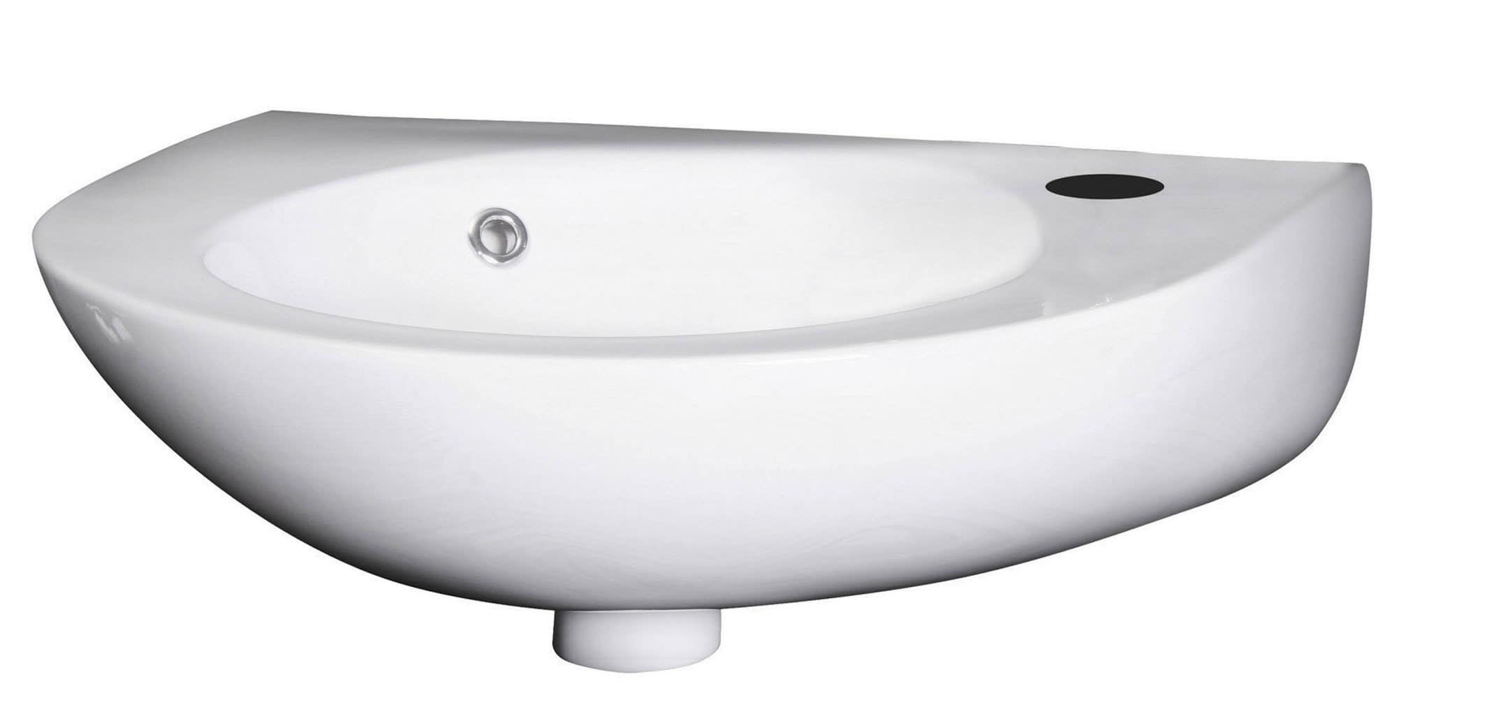 Sleek white modern bathroom sink with smooth curves and a glossy finish, ideal for contemporary bathroom designs and fixtures.