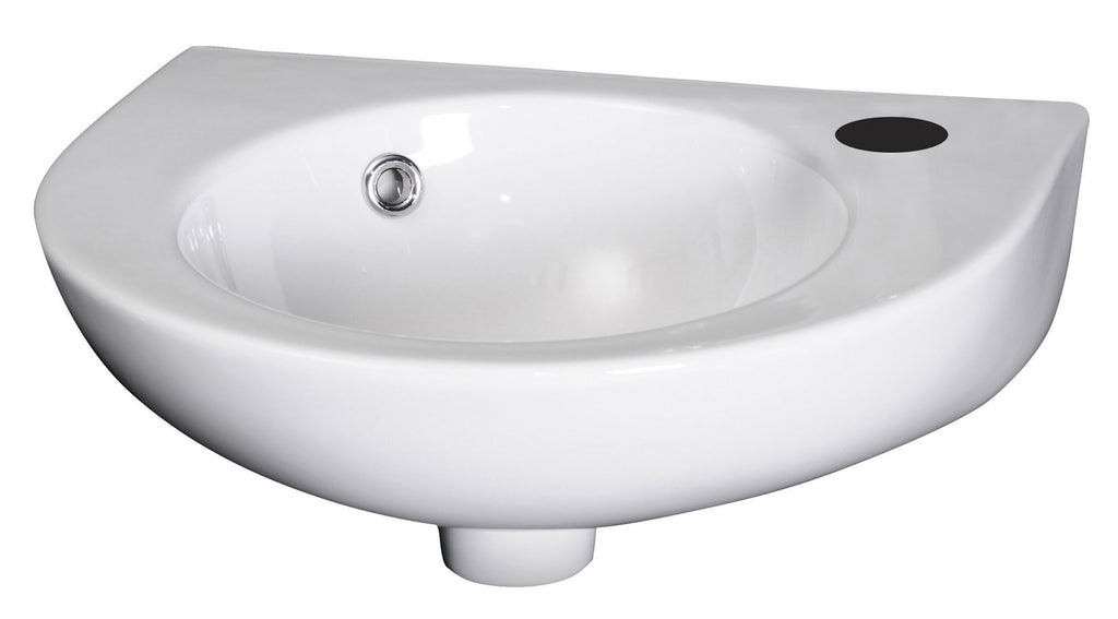 Sleek white bathroom corner sink with modern design, ceramic finish, and built-in overflow, ideal for contemporary bathroom renovations and space-saving solutions.