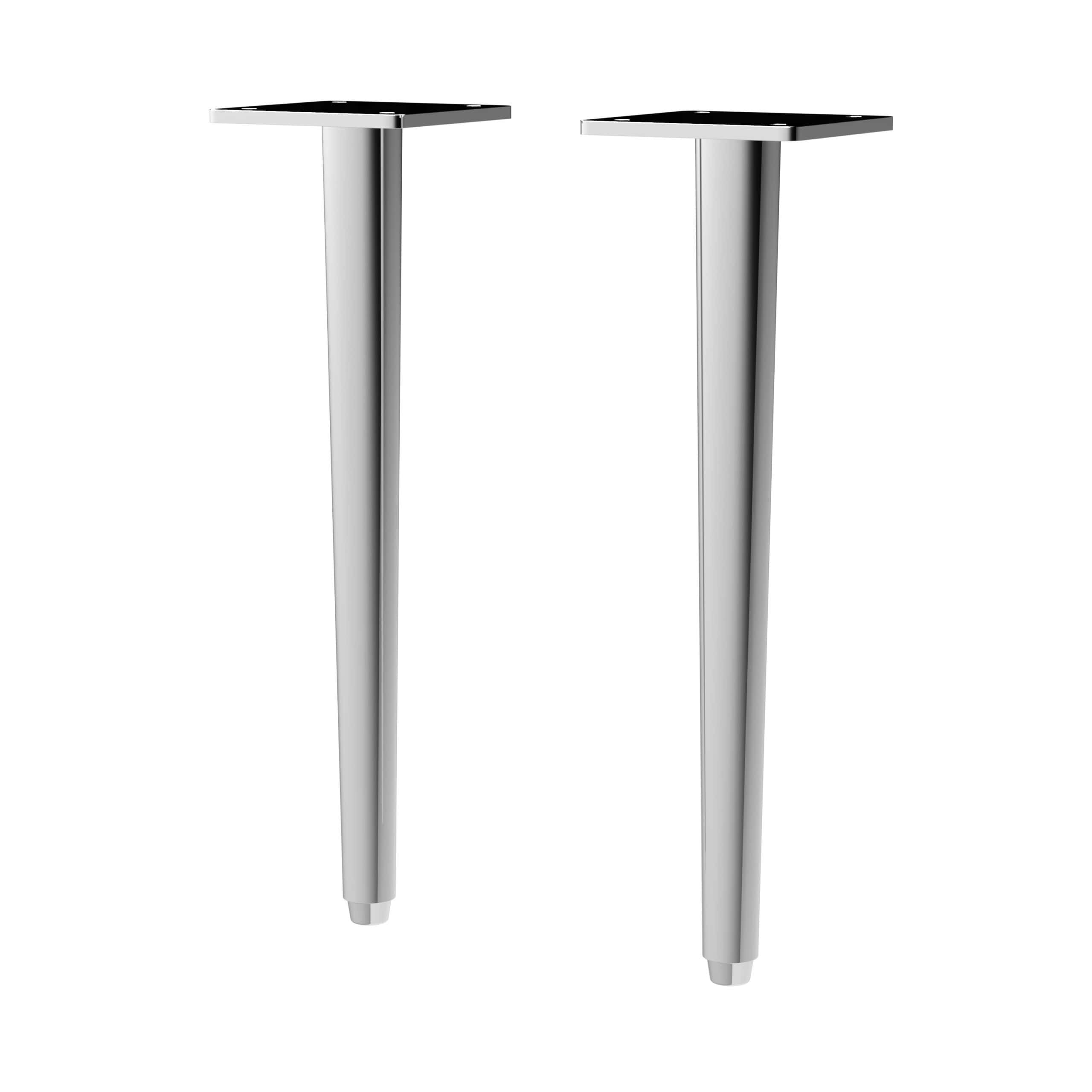 Stainless steel bathroom table legs, modern and durable fixtures for bathroom furniture, sleek design for contemporary bathrooms, essential accessories for bathroom renovation and custom cabinetry.