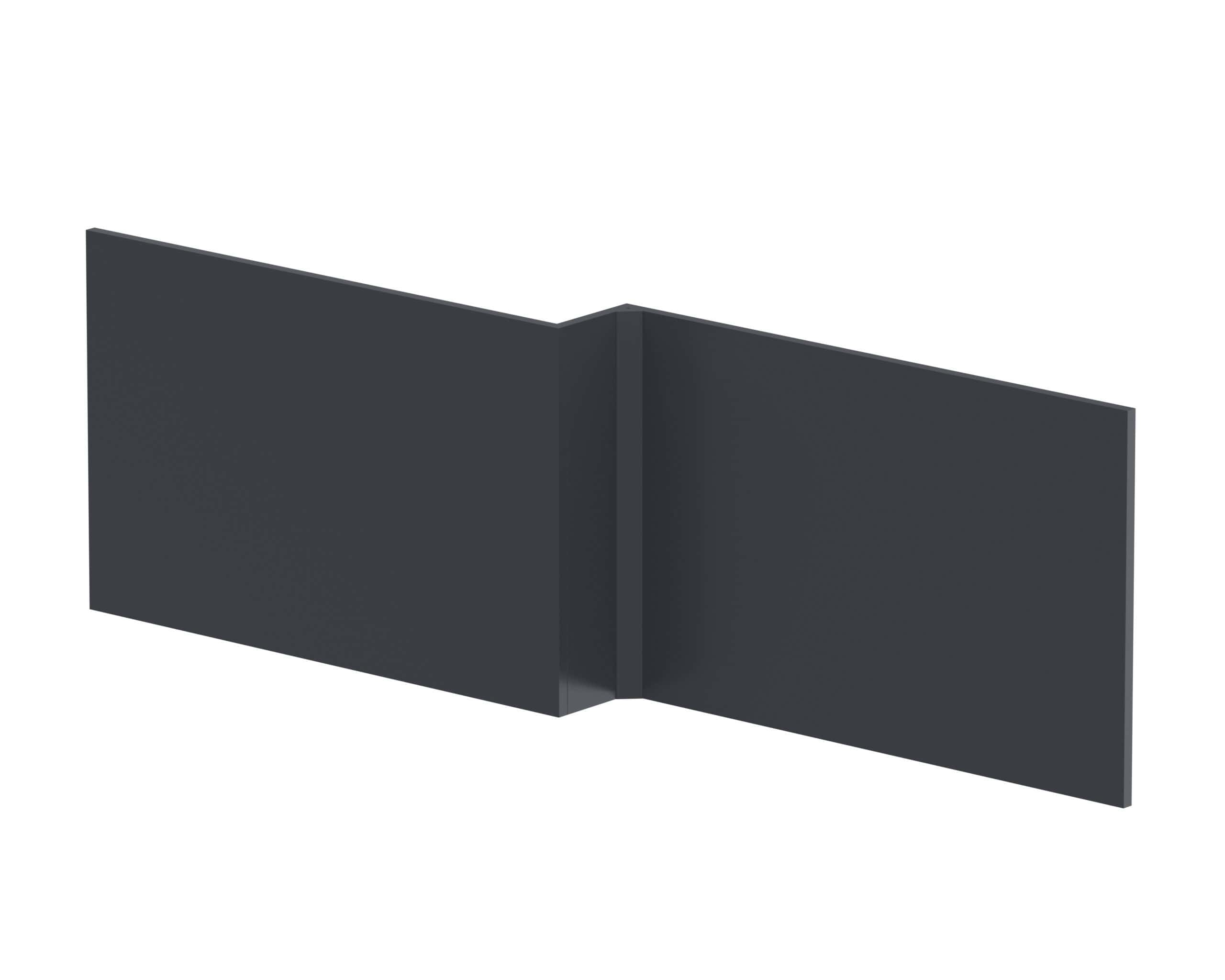 Modern black bathroom panel for stylish shower enclosure or bath surround, made of durable, waterproof material, ideal for contemporary bathroom designs.
