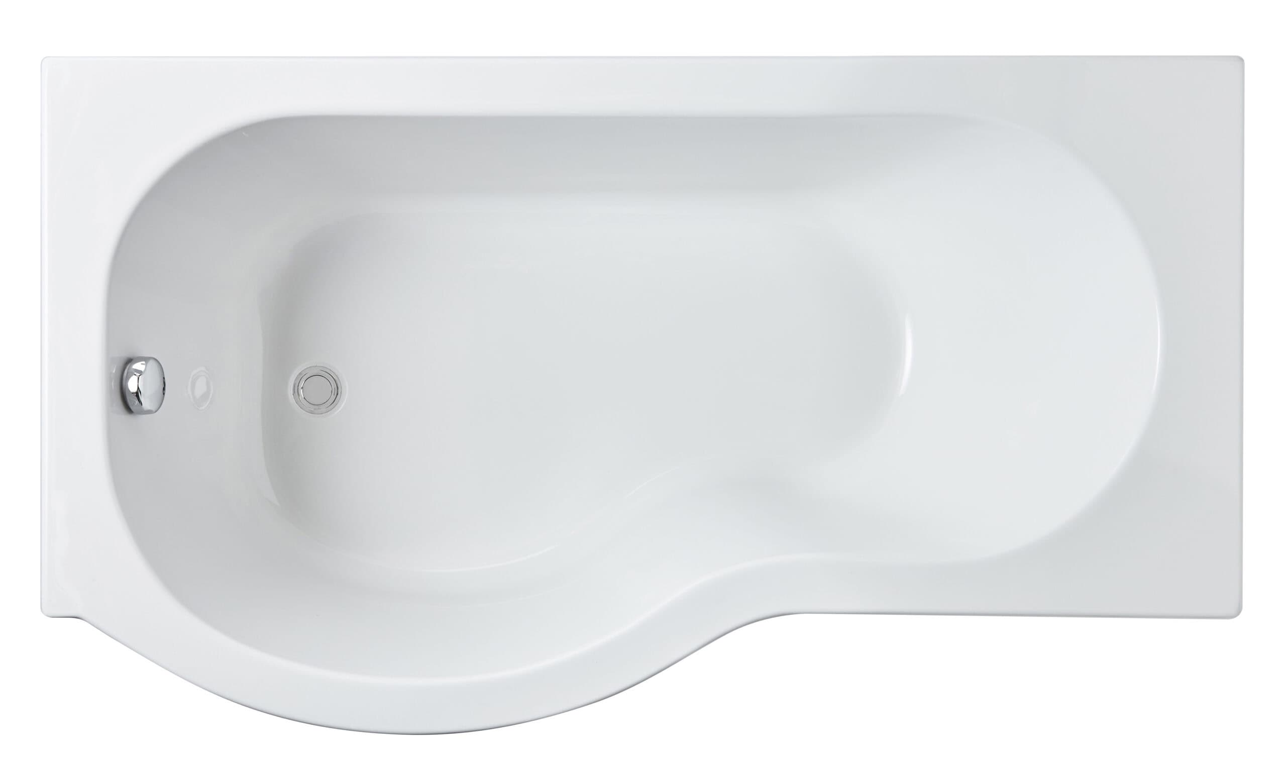 Sleek white bathtub with modern design, perfect for contemporary bathrooms and relaxation spaces. Features smooth curves and integrated drain for comfort. Ideal for luxurious bathroom renovations.