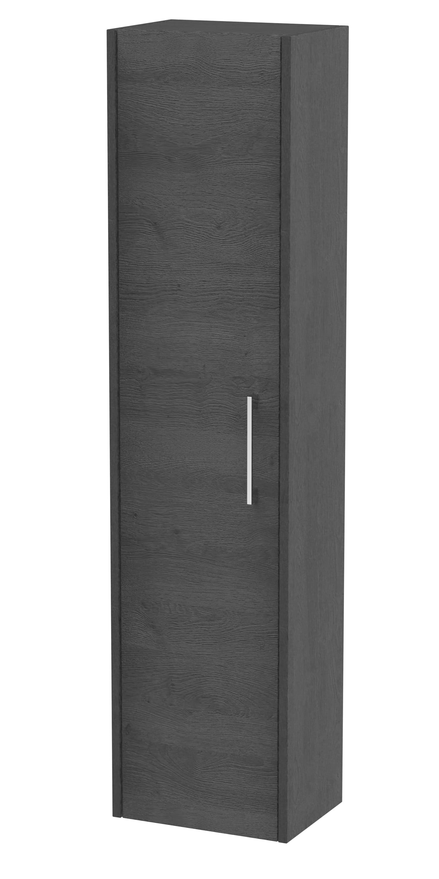 Sleek black bathroom storage cabinet with a modern minimalist design, perfect for organised bathroom spaces. Durable wood finish ideal for contemporary Bubly bathrooms.
