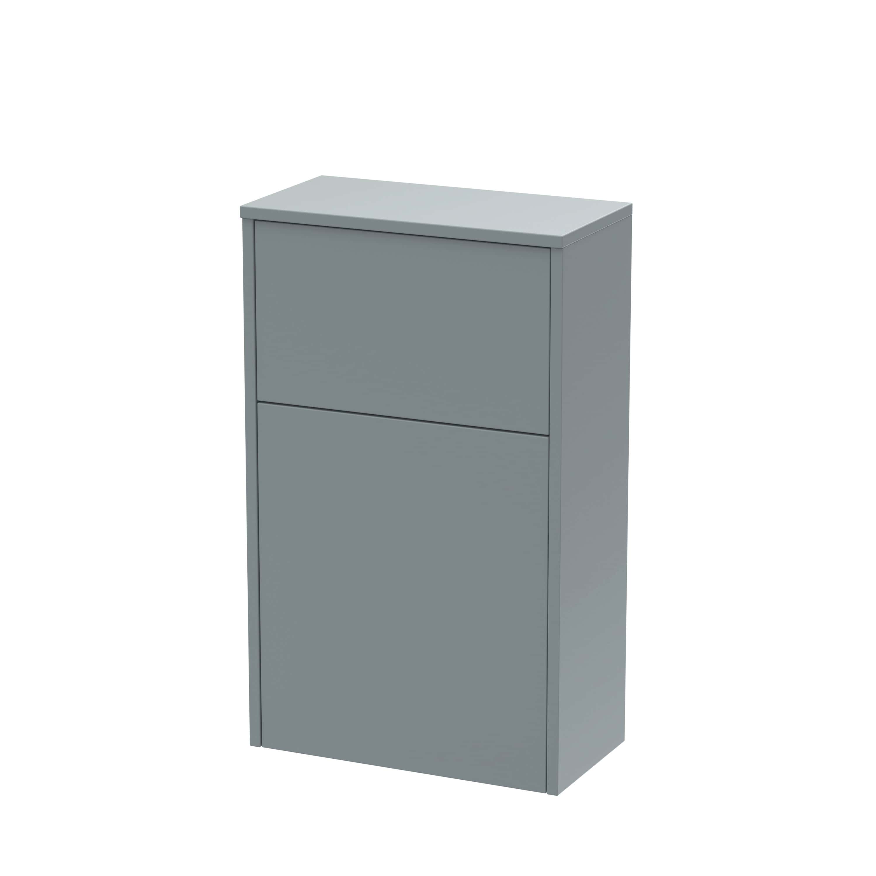 Grey modern bathroom storage cabinet by Bubly Bathrooms, sleek and functional furniture for organised bathroom spaces.